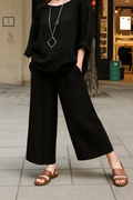 Coordinato Serena in cotone minimal chic, maniche ampie, comodo e fresco 🖤