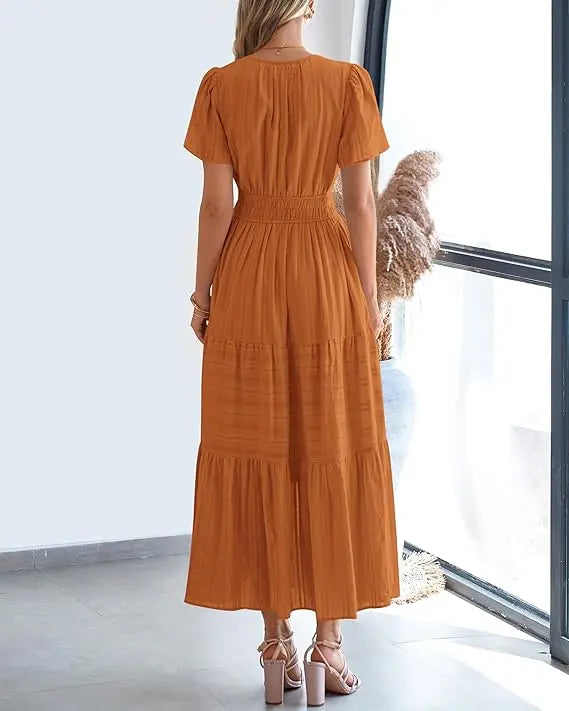 Abito Maxi Boho con Tasche