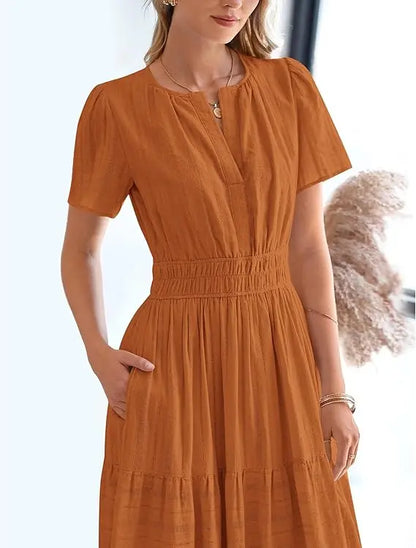 Abito Maxi Boho con Tasche