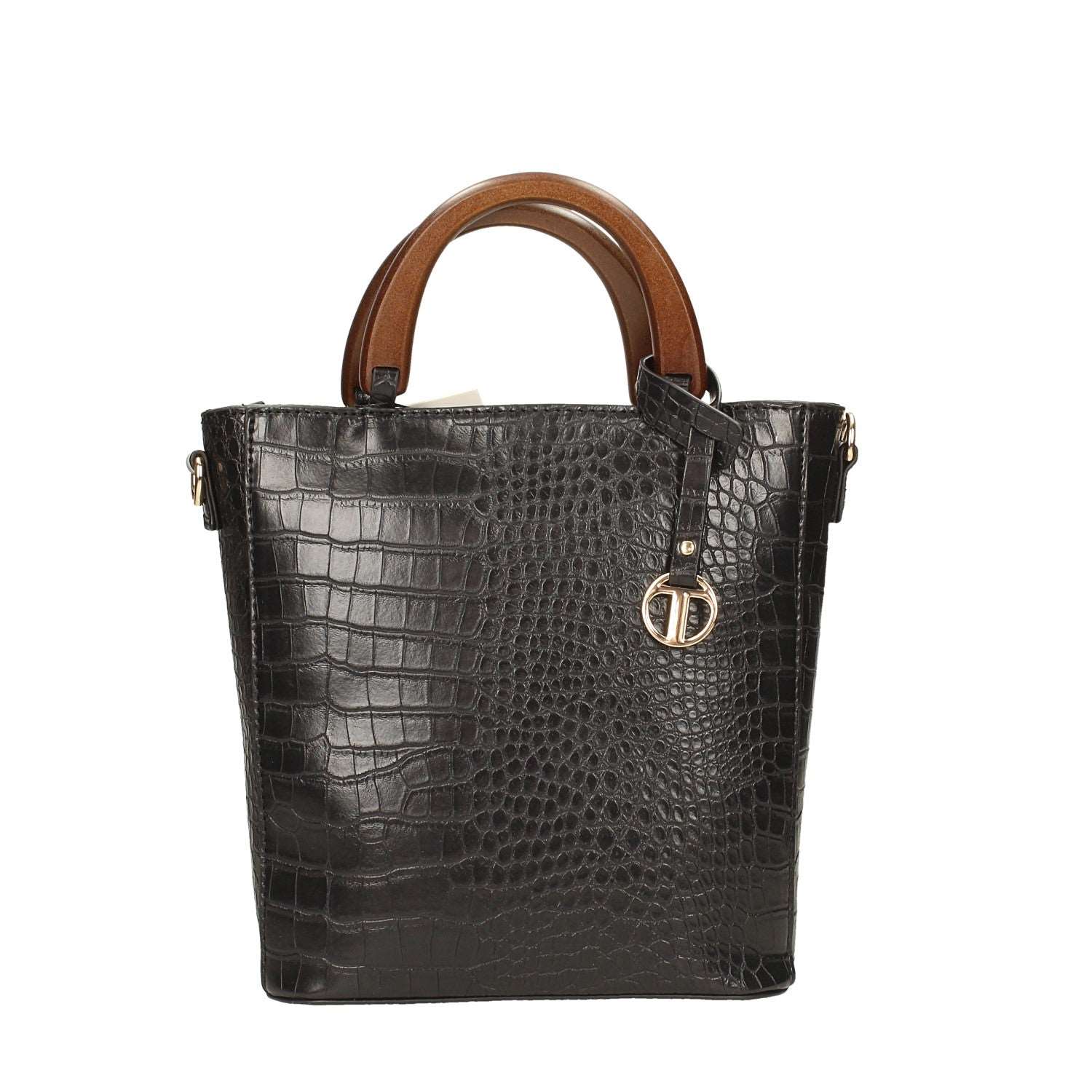 Borsa con stampa coccodrillo