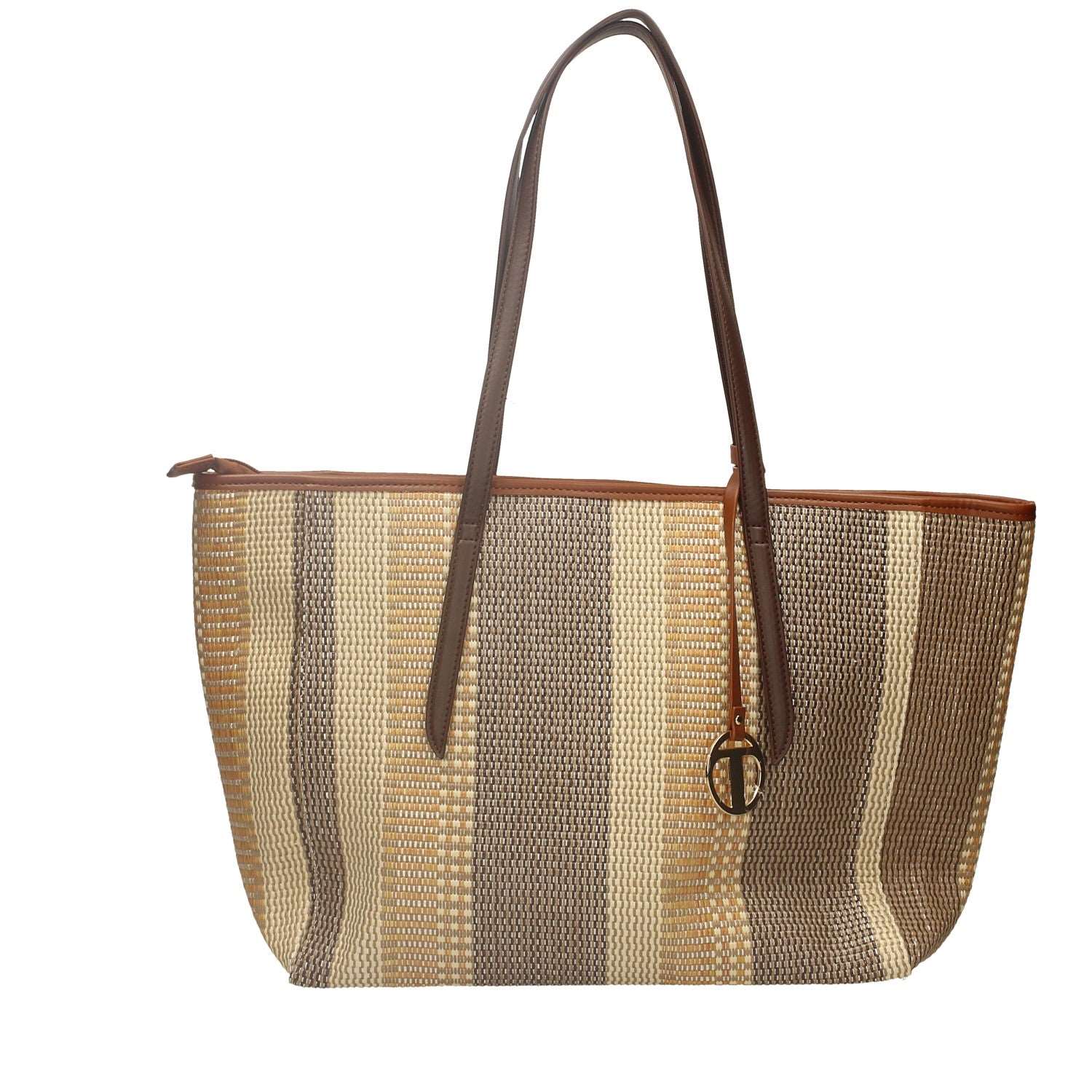 Tote bag woven blu