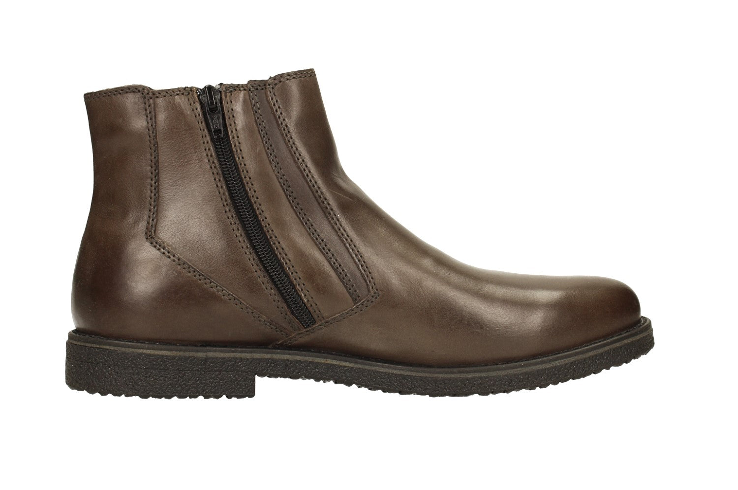 Stivaletti Chelsea grigi in vera pelle.