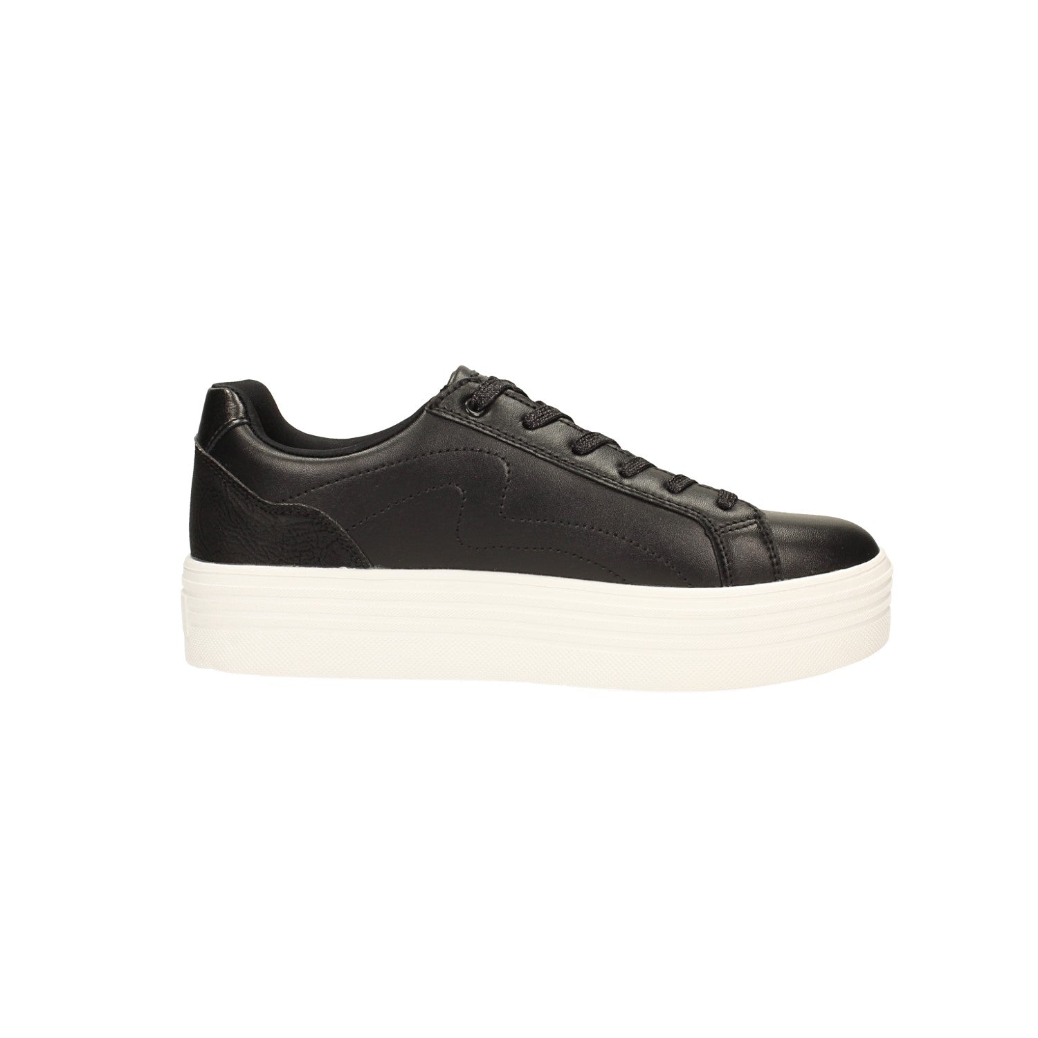 Sneakers con glitter e zeppa alta 4cm