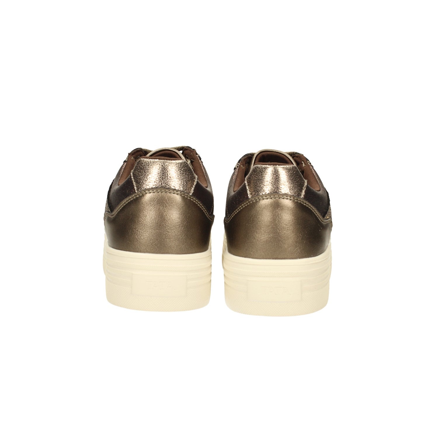 Sneakers con glitter e zeppa alta 4cm