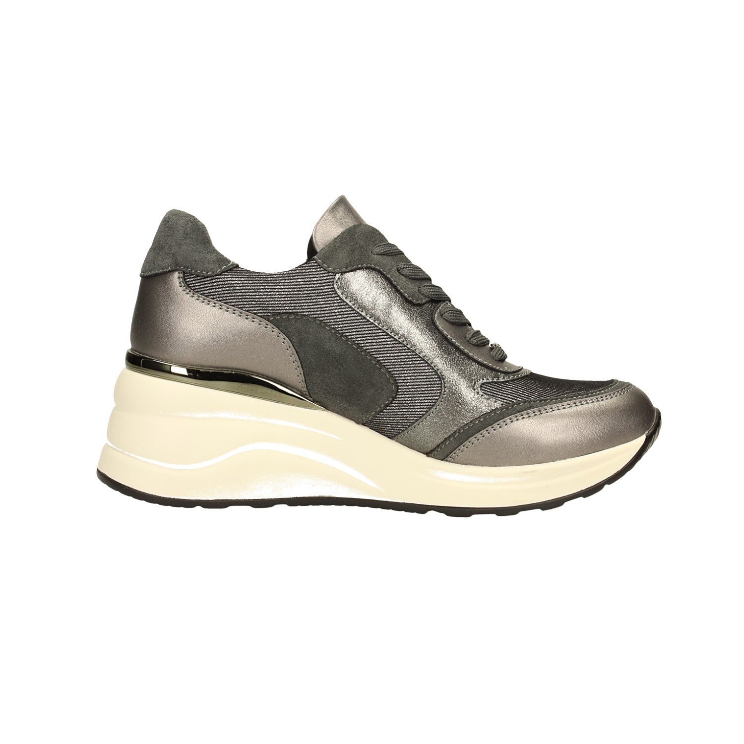 Sneakers con tessuto brillantinato