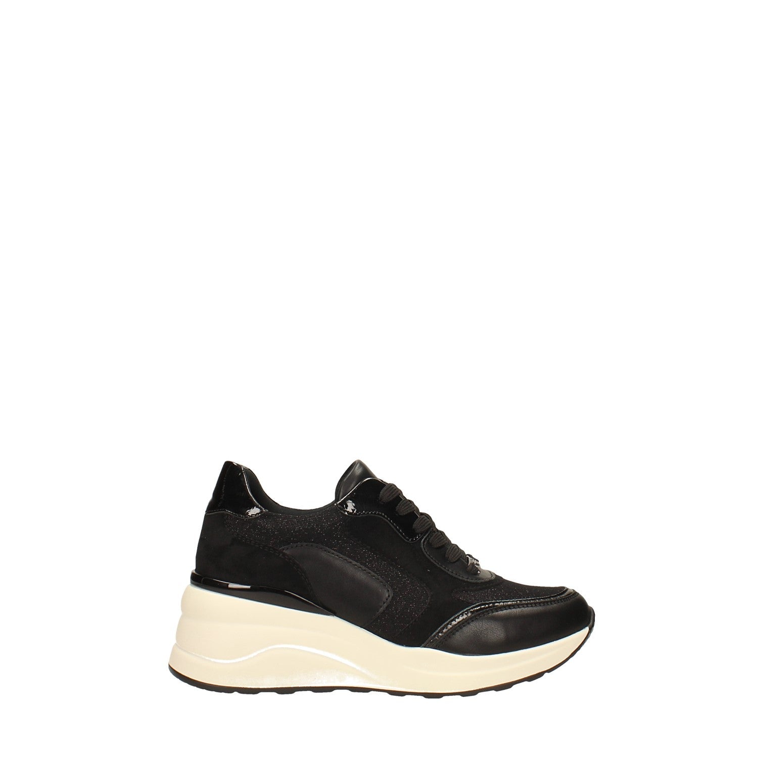 Sneakers con tessuto brillantinato