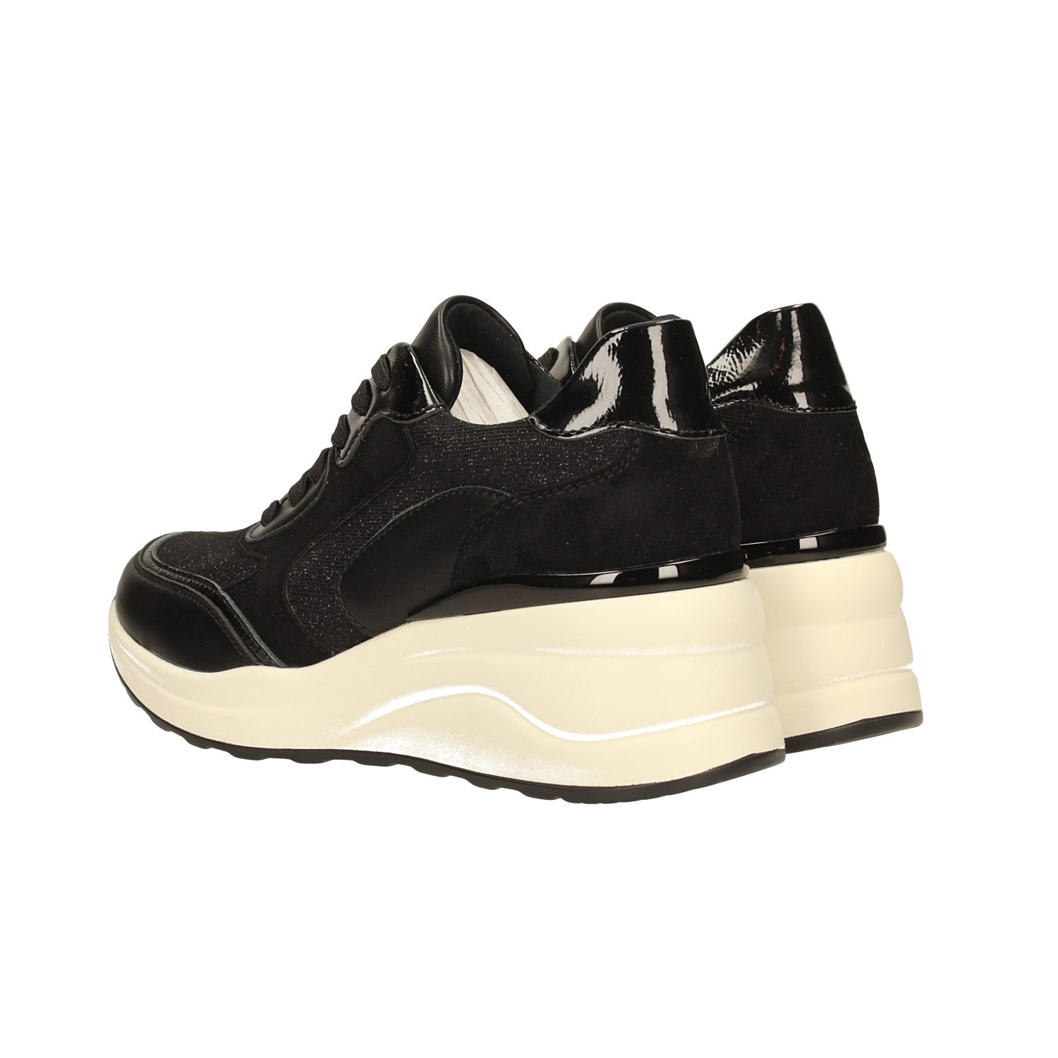Sneakers con tessuto brillantinato