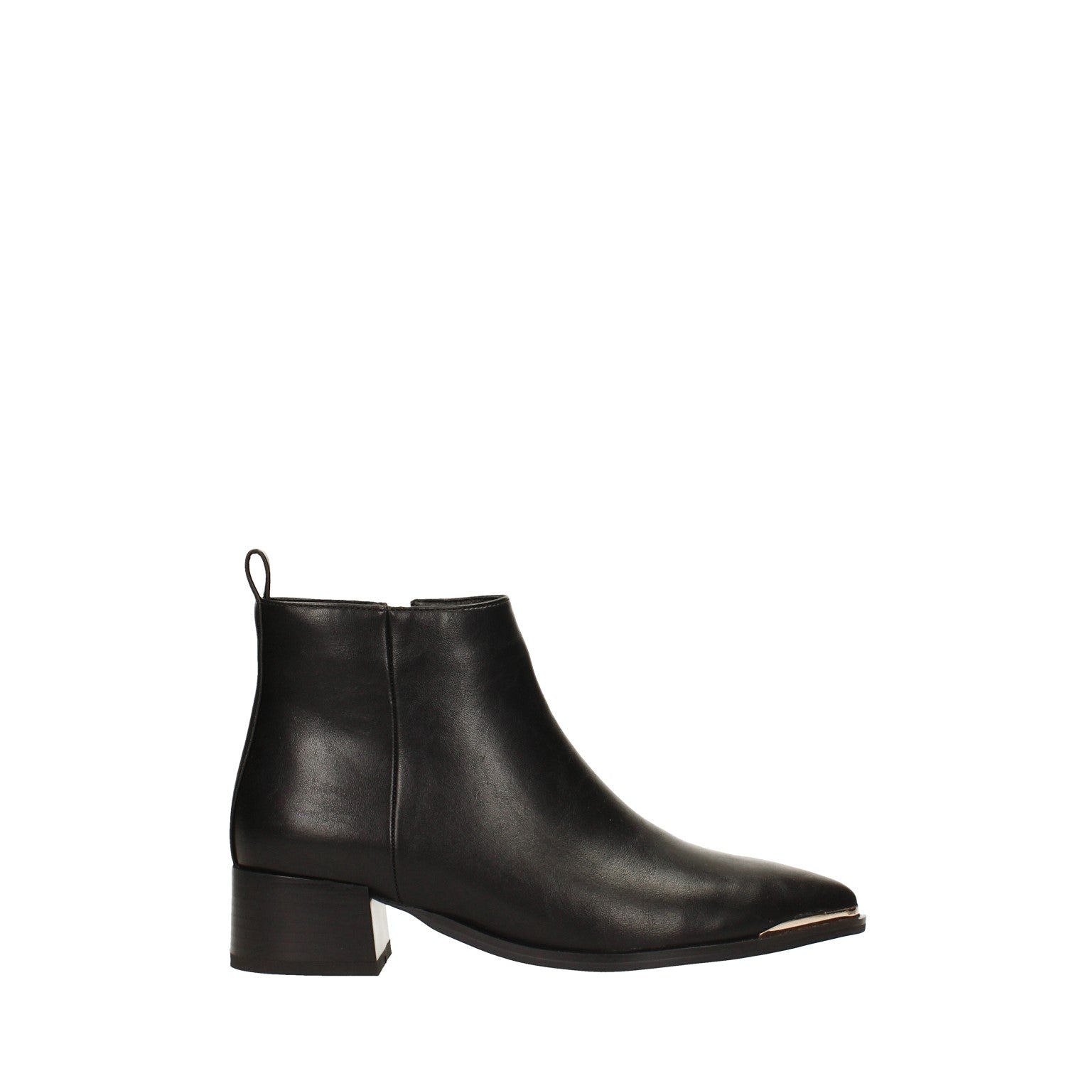 Stivaletti avorio con inserto dorato sulla punta. Tacco 4cm
