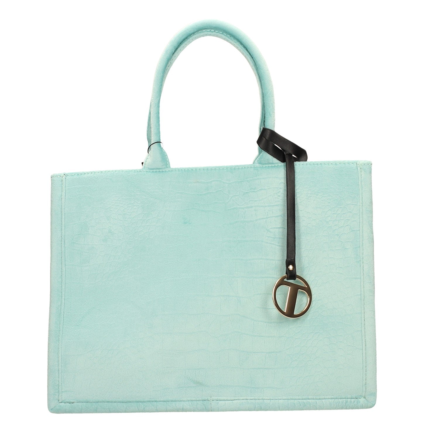 Borsa pied-de-poule beige e marrone