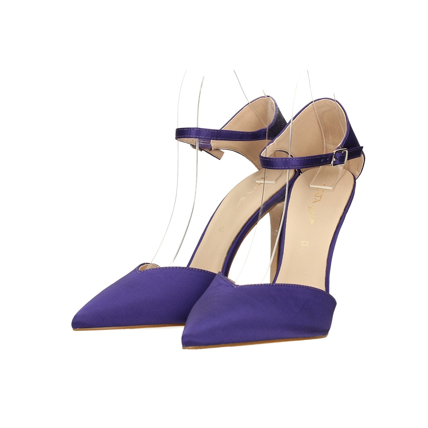 Décolleté in tessuto con tacco a stiletto alto 11cm