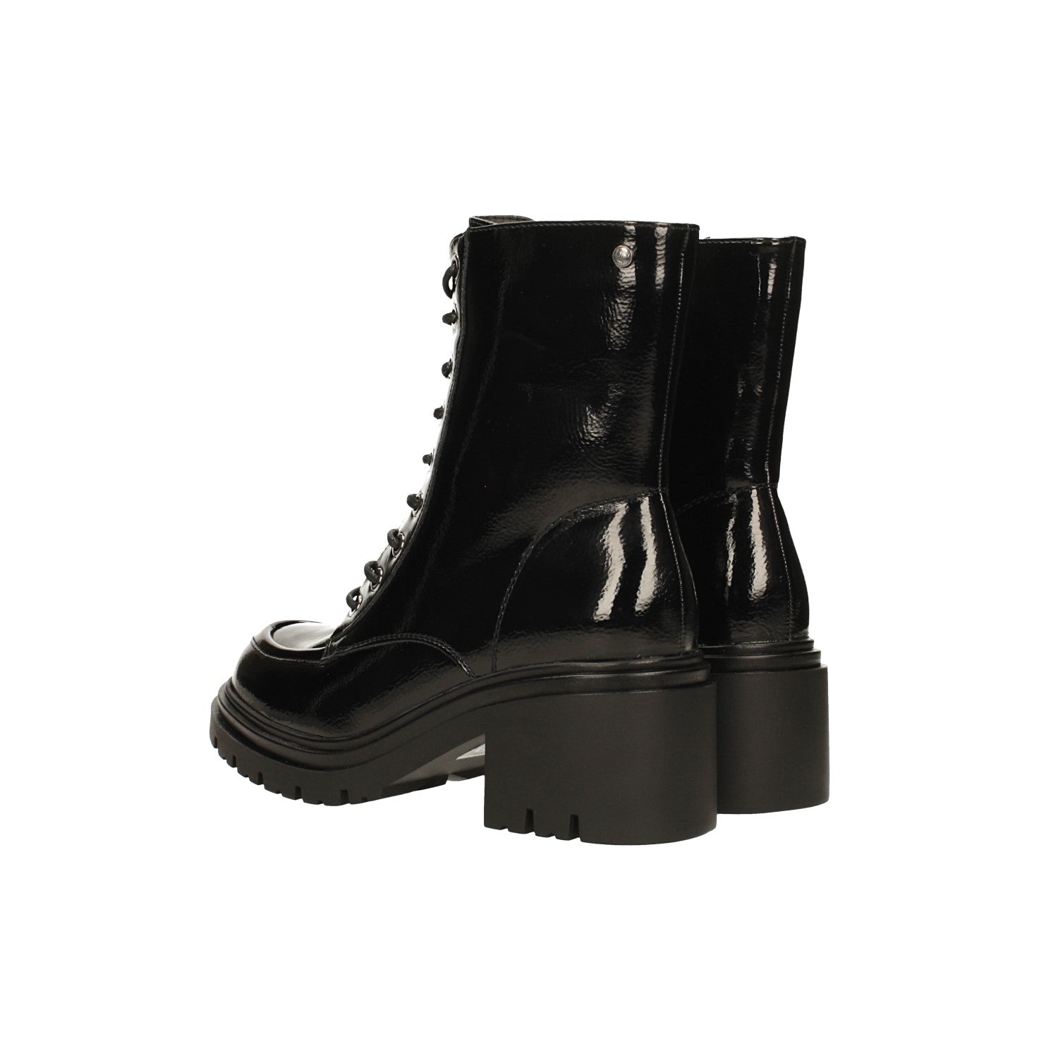 Anfibi in vernice. Tacco largo alto 5cm