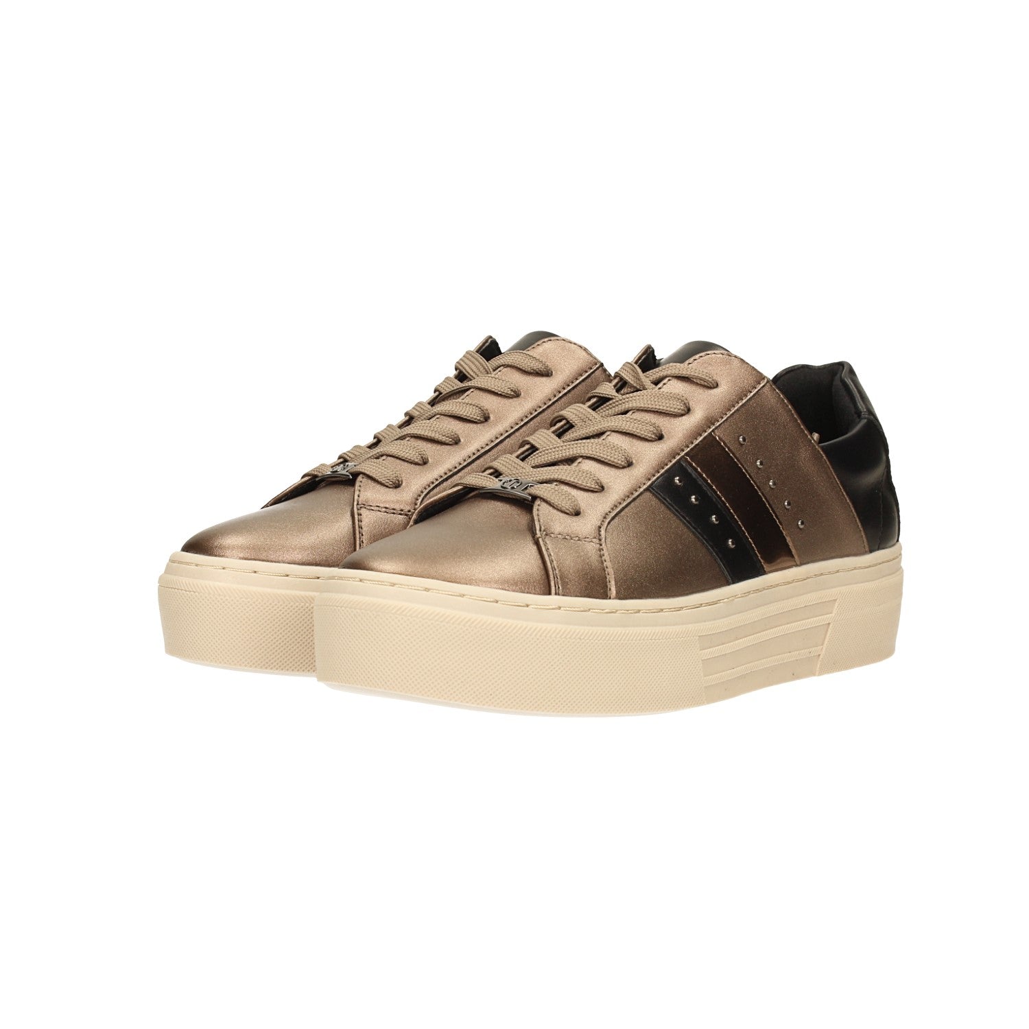 Sneakers con effetto brillantinato