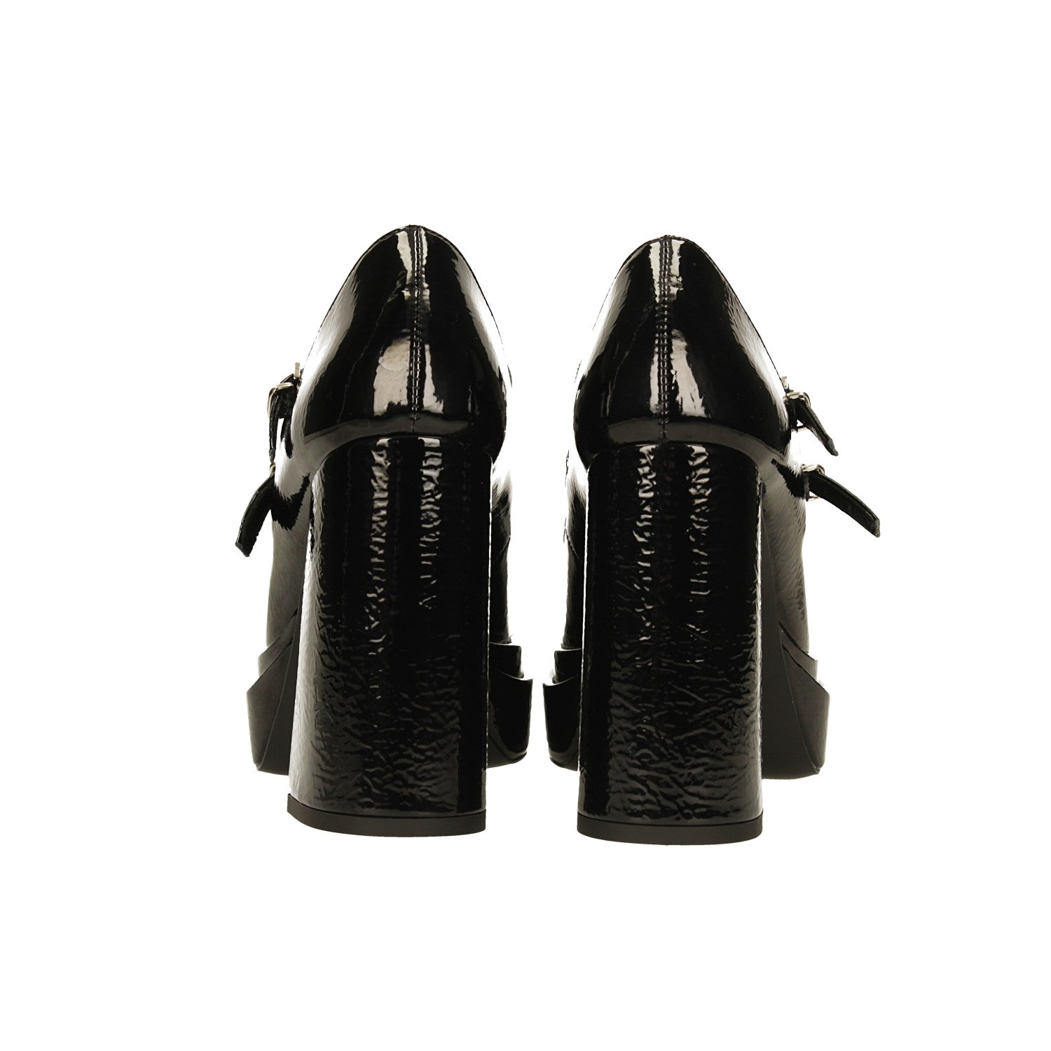 Décolleté in vernice. Made in Italy. con doppio cinturino. Tacco alto 11cm