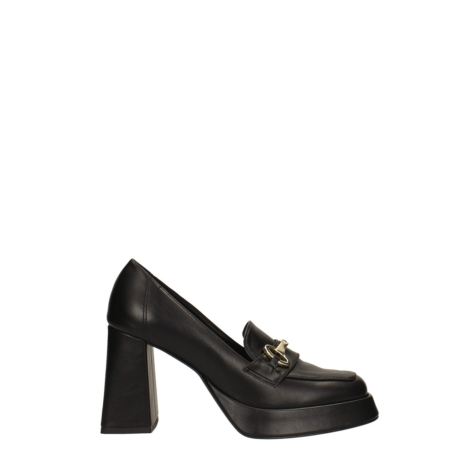 Pumps mocassino con morsetto. Made in Italy. Tacco alto 9cm