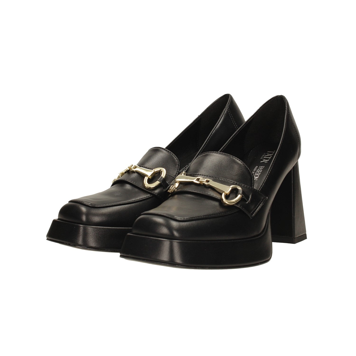 Pumps mocassino con morsetto. Made in Italy. Tacco alto 9cm
