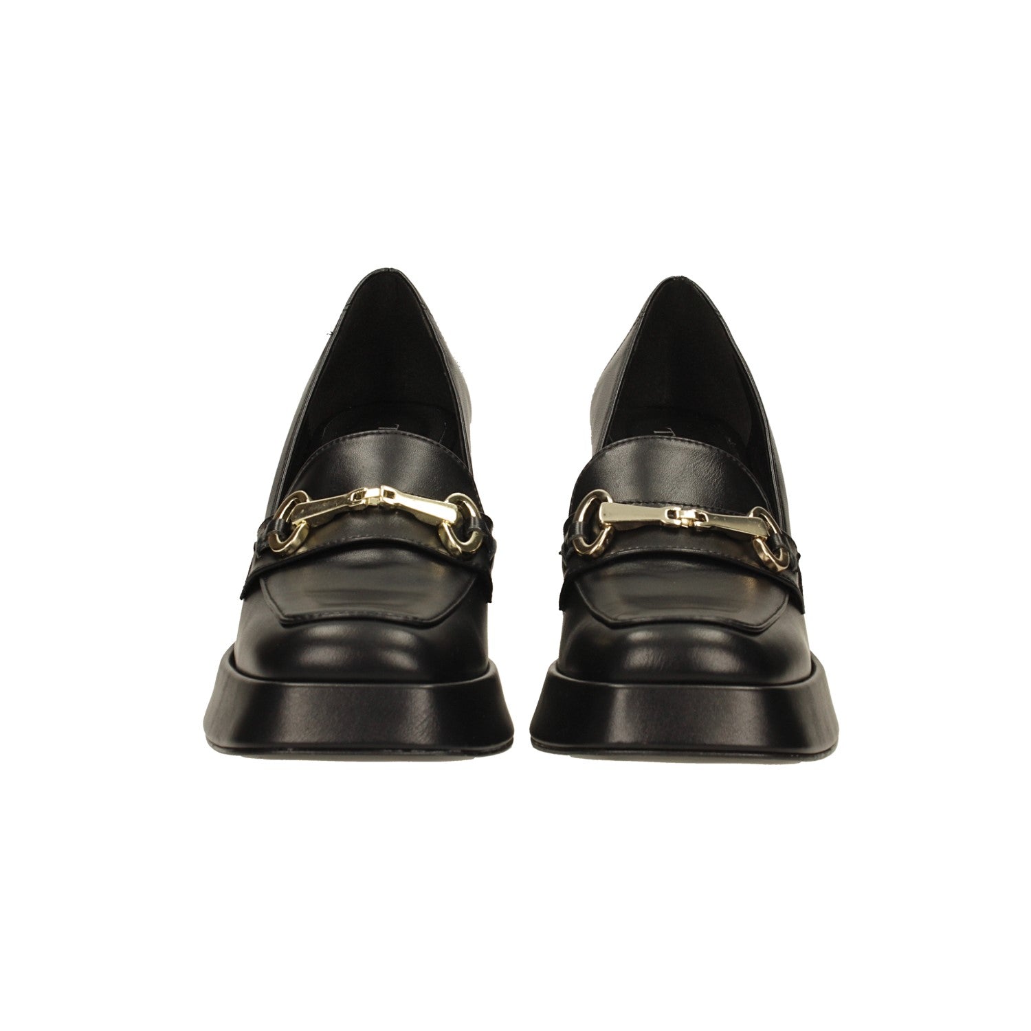 Pumps mocassino con morsetto. Made in Italy. Tacco alto 9cm