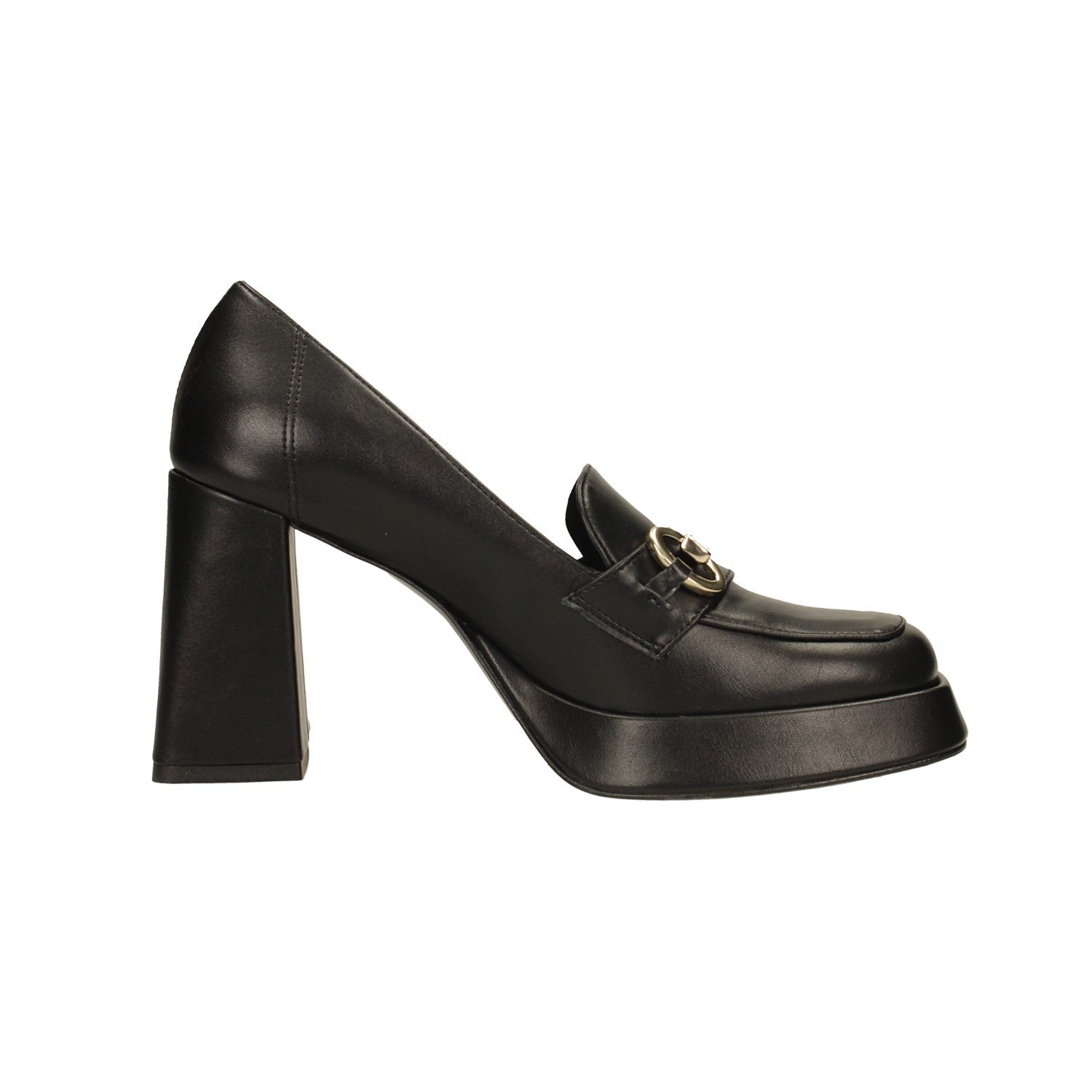 Pumps mocassino con morsetto. Made in Italy. Tacco alto 9cm