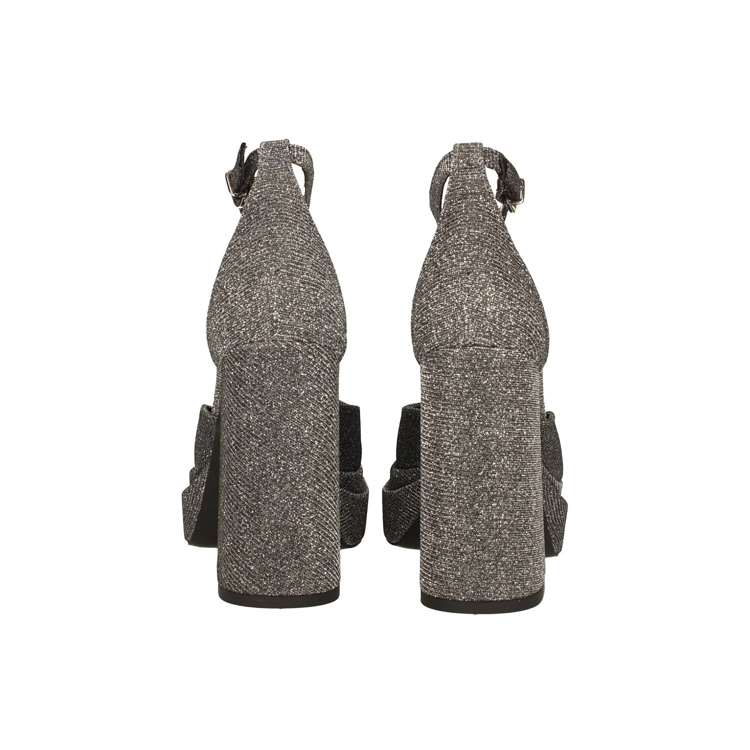 Décolleté glitterate con doppio plateau. Made in Italy. Tacco alto 11cm