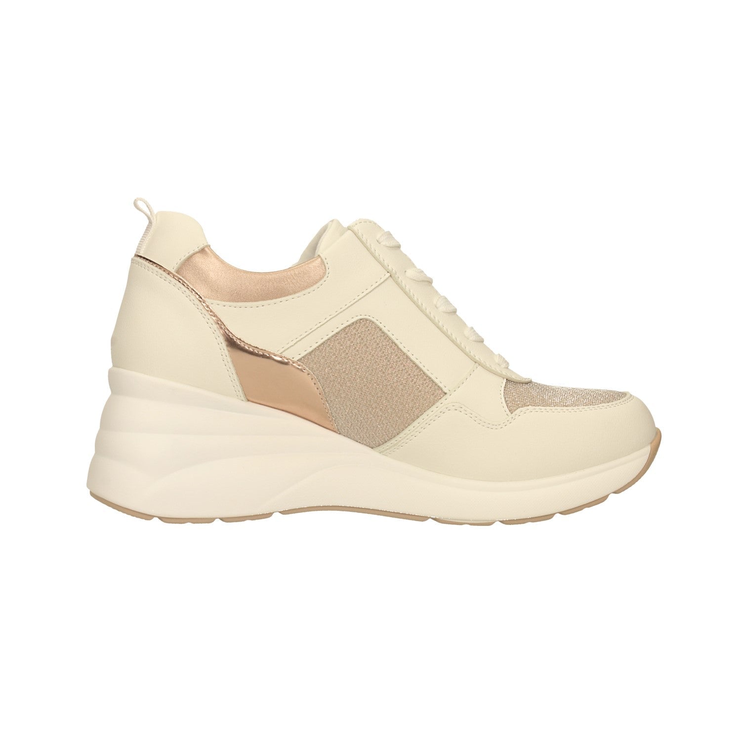 Sneakers con cerniera. Tacco alto 6 cm