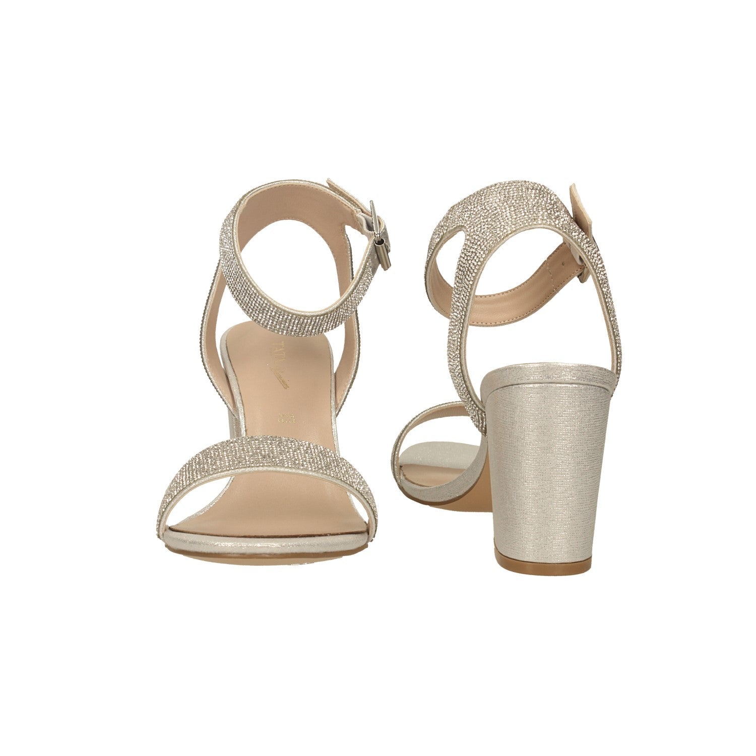 Sandali con strass. Tacco alto 8cm