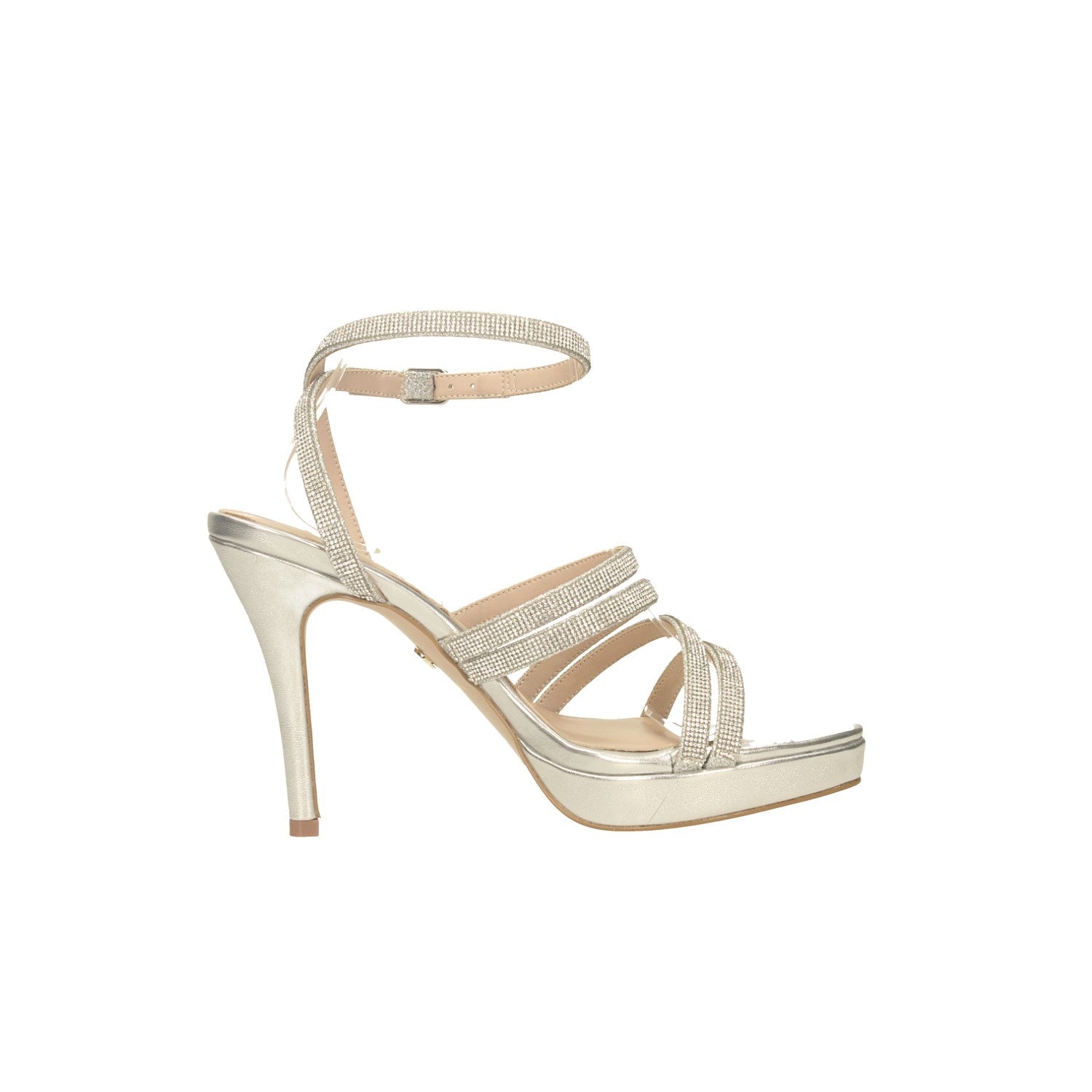 Sandali con strass. Tacco alto 10cm