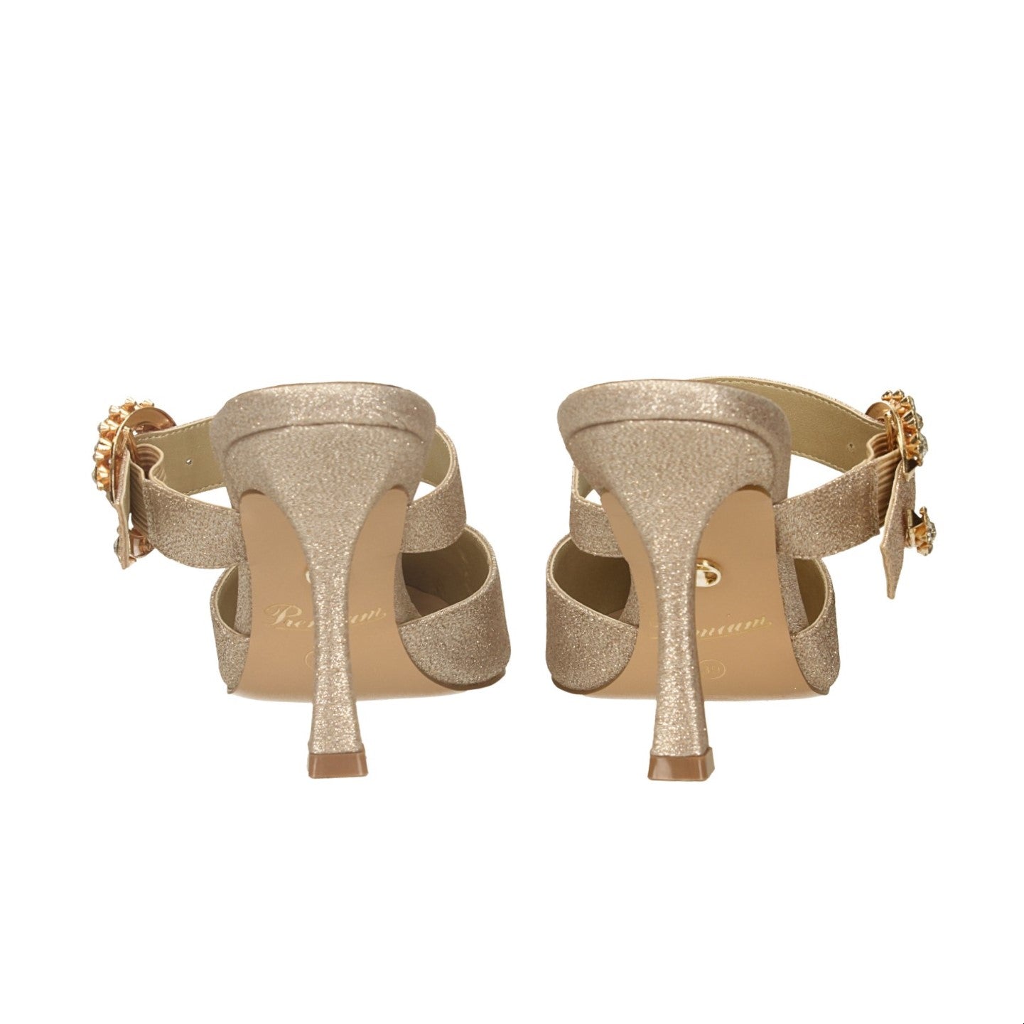 Décolleté con strass. Tacco alto 6 cm