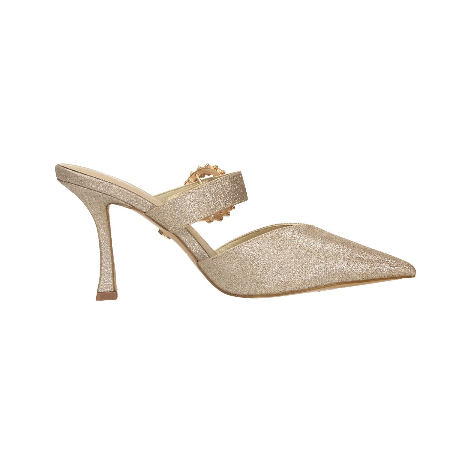 Décolleté con strass. Tacco alto 6 cm
