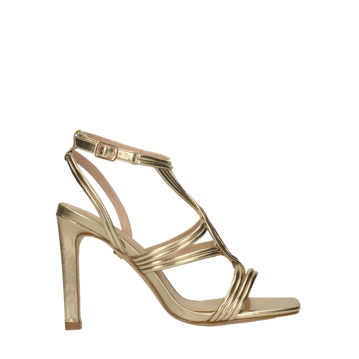 Sandali strappy intrecciati. Tacco alto 10cm