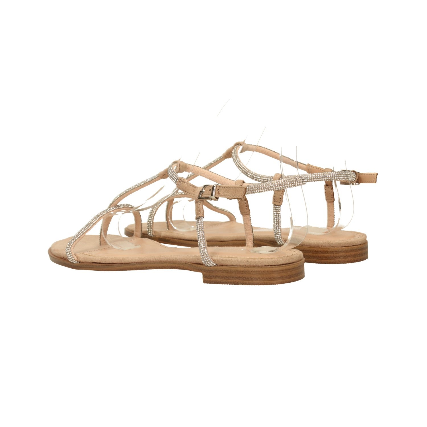 Sandali flat con strass