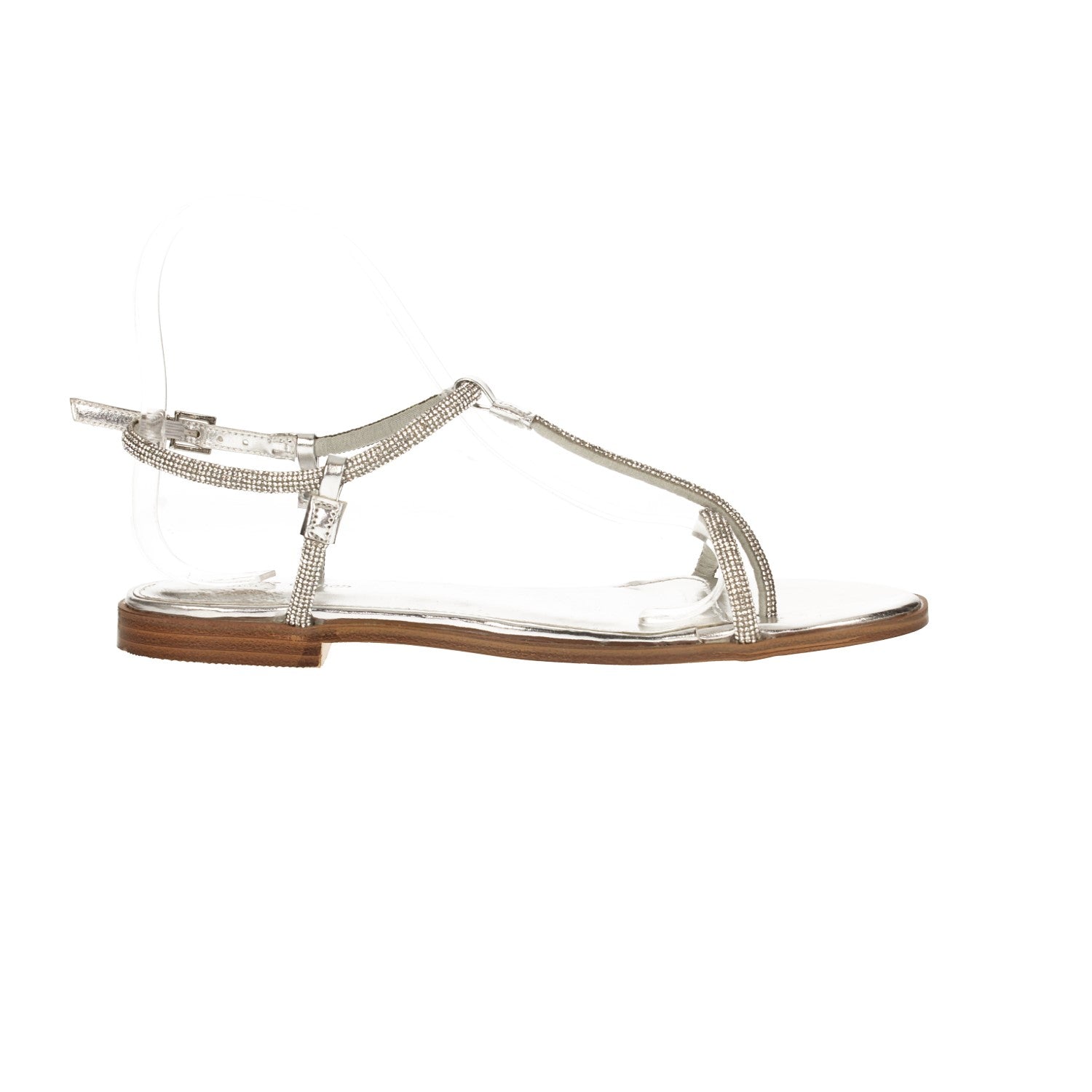 Sandali flat con strass