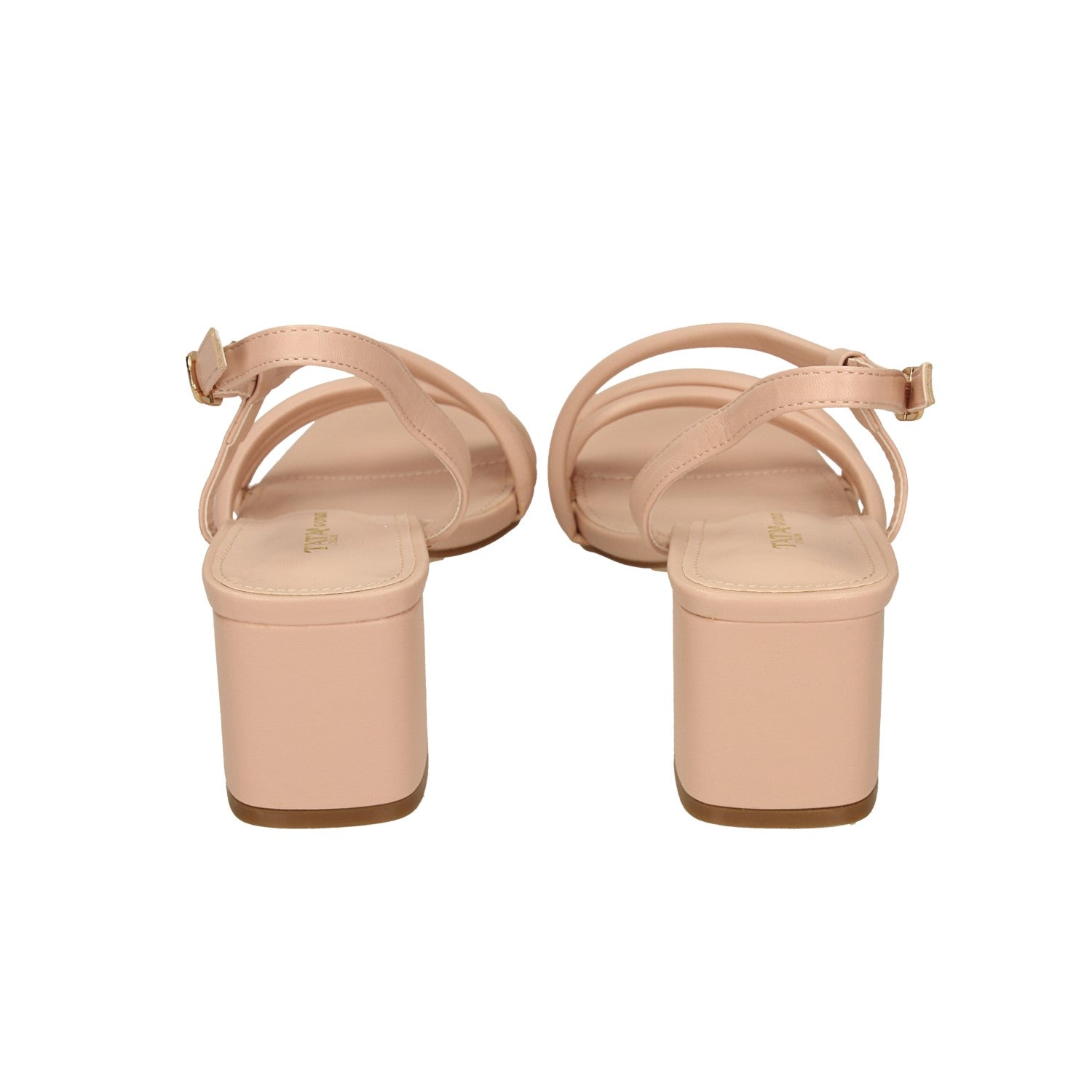 Sandali con listini tubolari. punta quadrata. Tacco alto 6cm