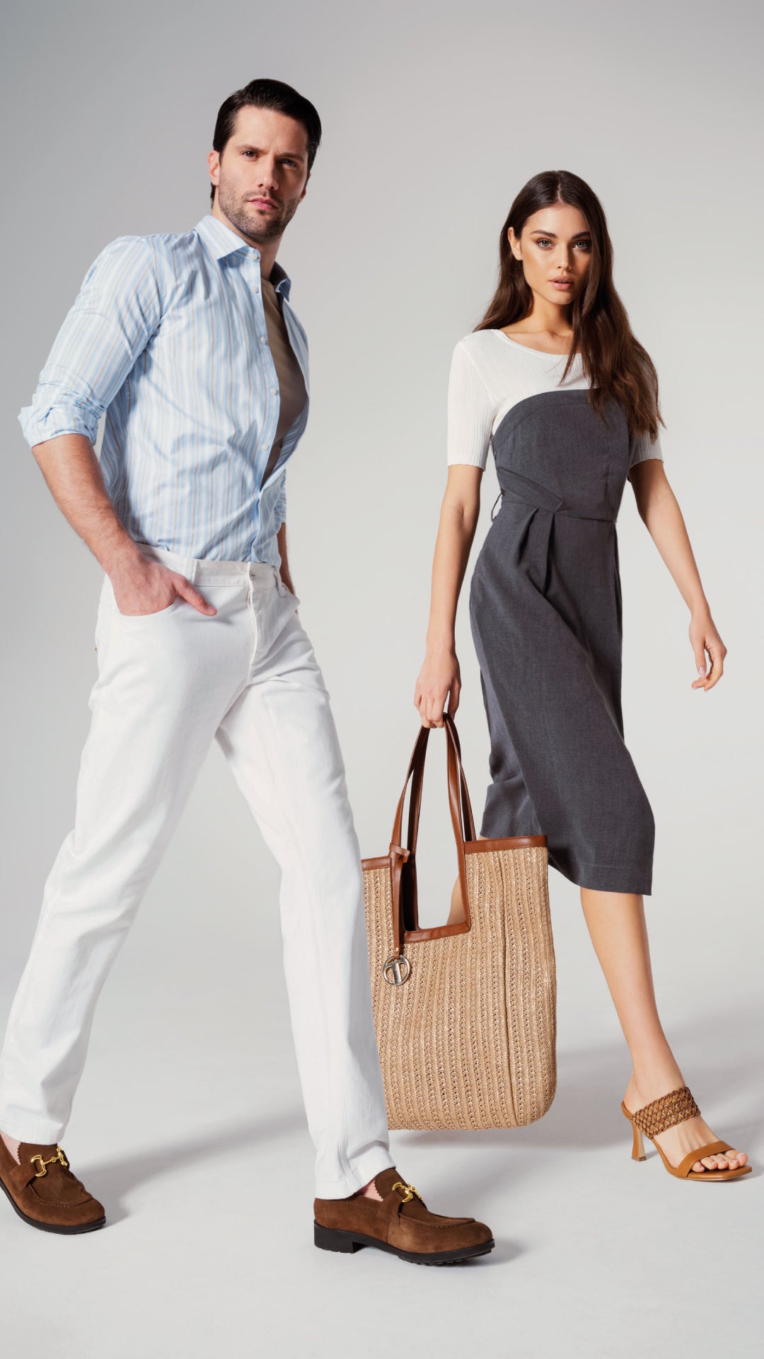 Shopper bag in paglia