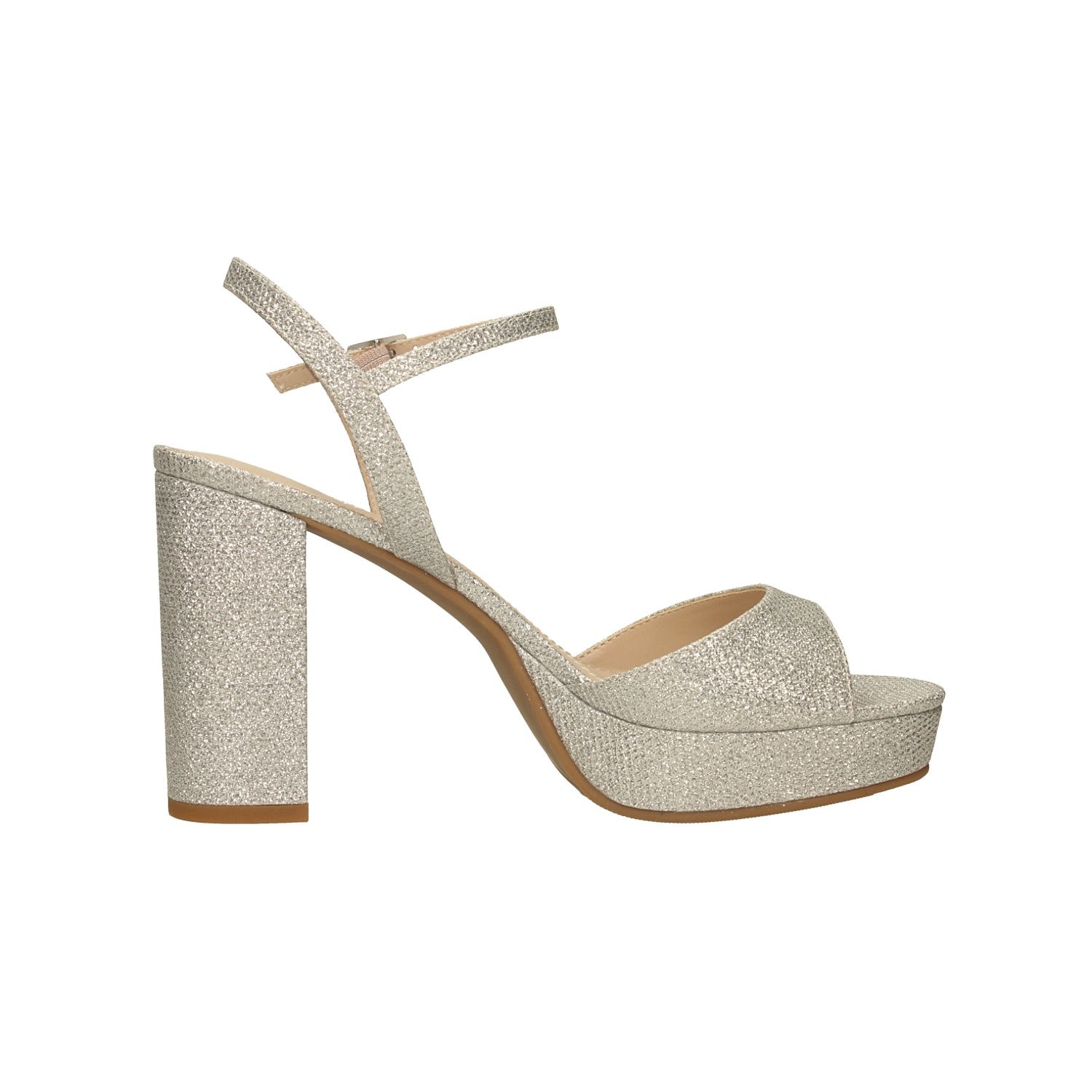 Sandali alti con glitter. Tacco alto 11cm