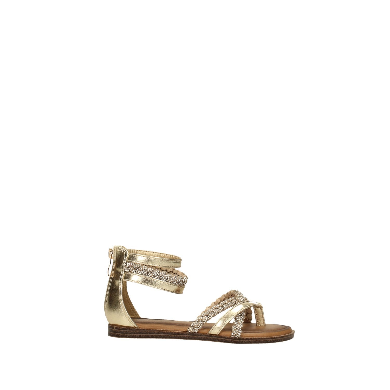Sandali con listini con strass