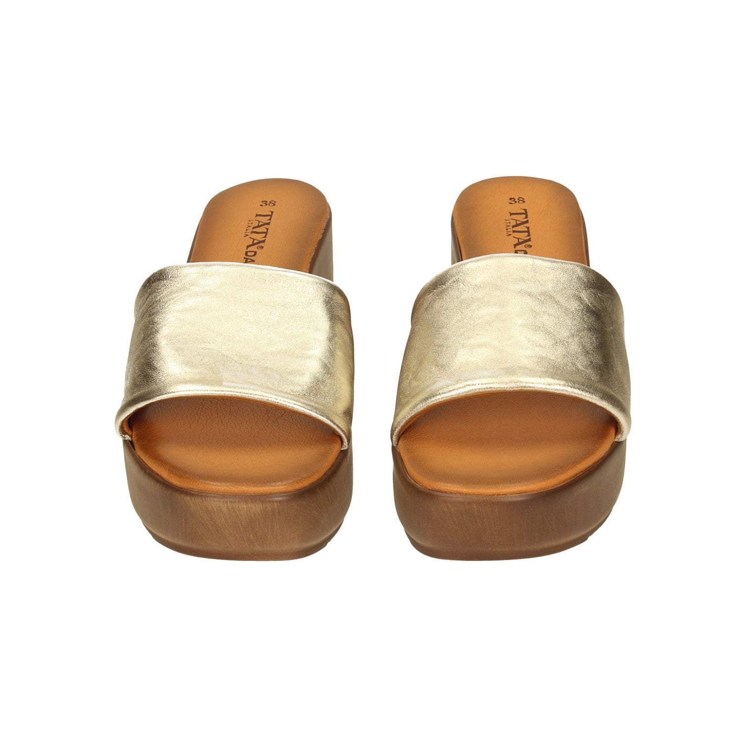 Sandali con zeppa. Made in Italy. Tacco alto 6cm