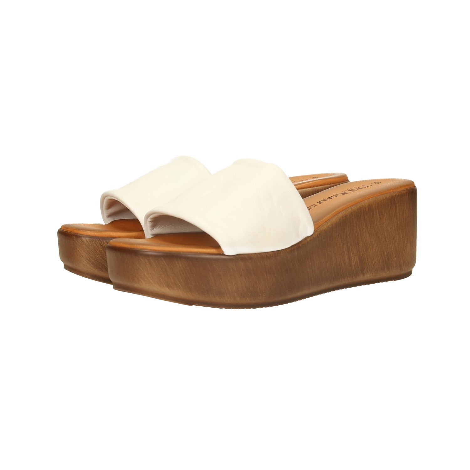 Sandali con zeppa. Made in Italy. Tacco alto 6cm