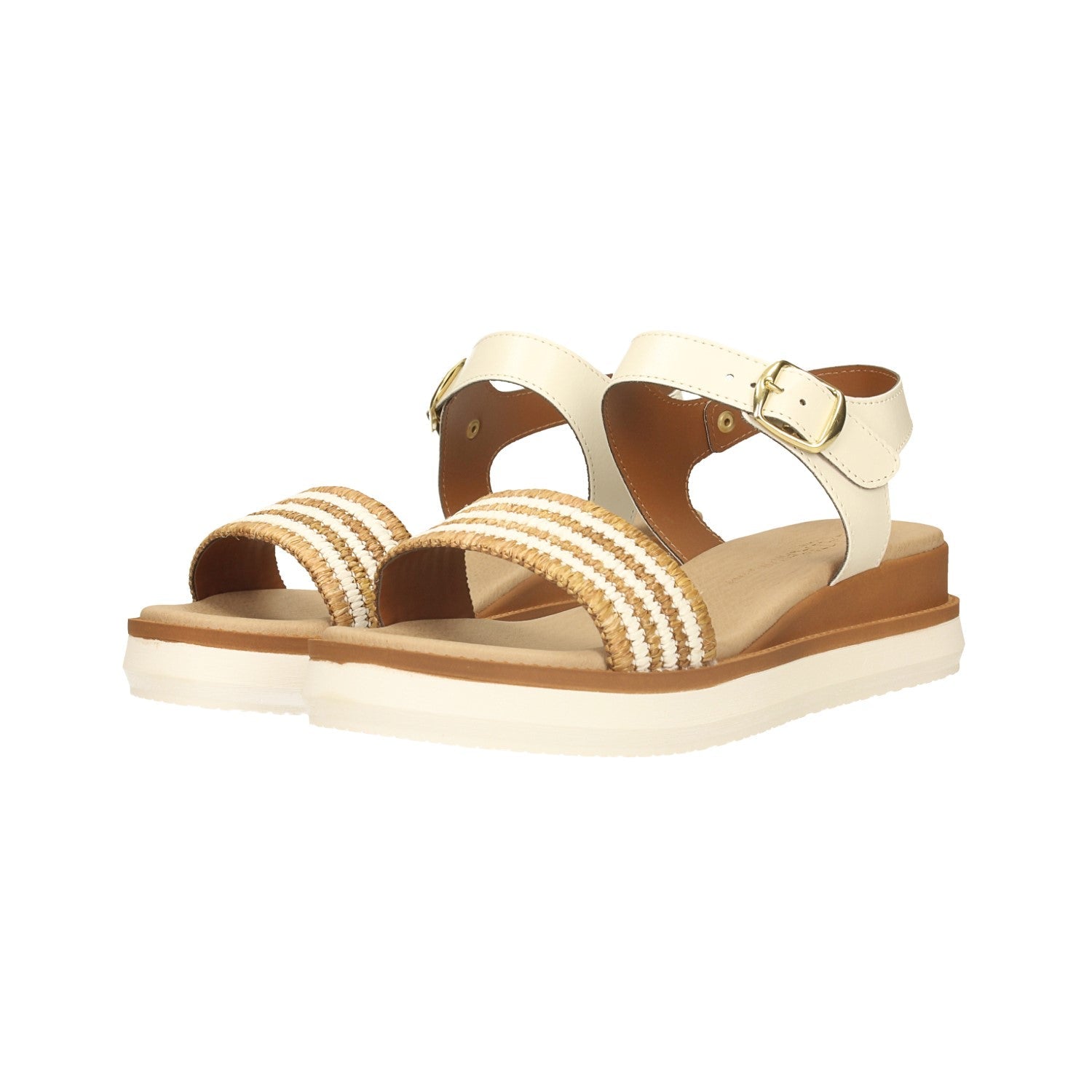 Sandali con mini zeppa. Made in Italy. Tacco alto 4cm