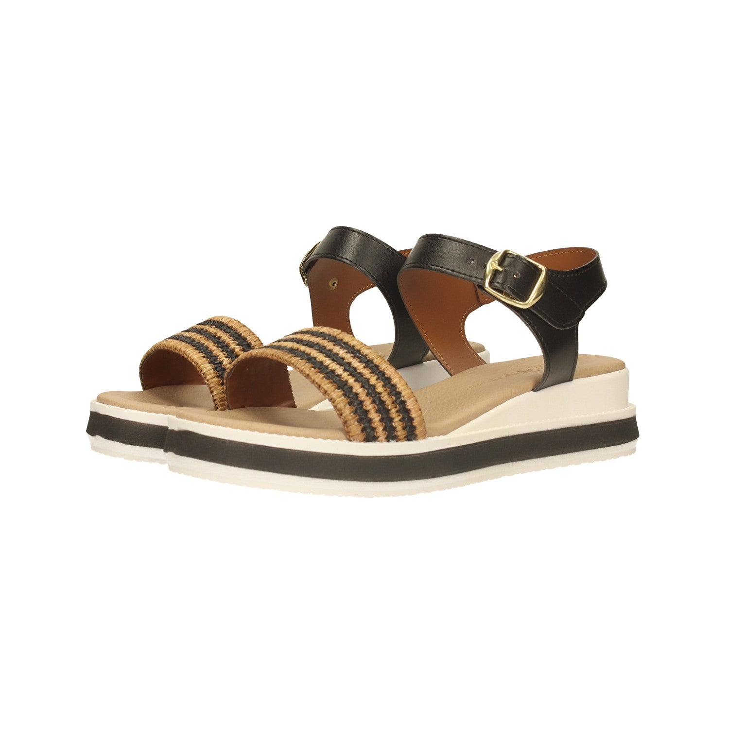 Sandali con mini zeppa. Made in Italy. Tacco alto 4cm
