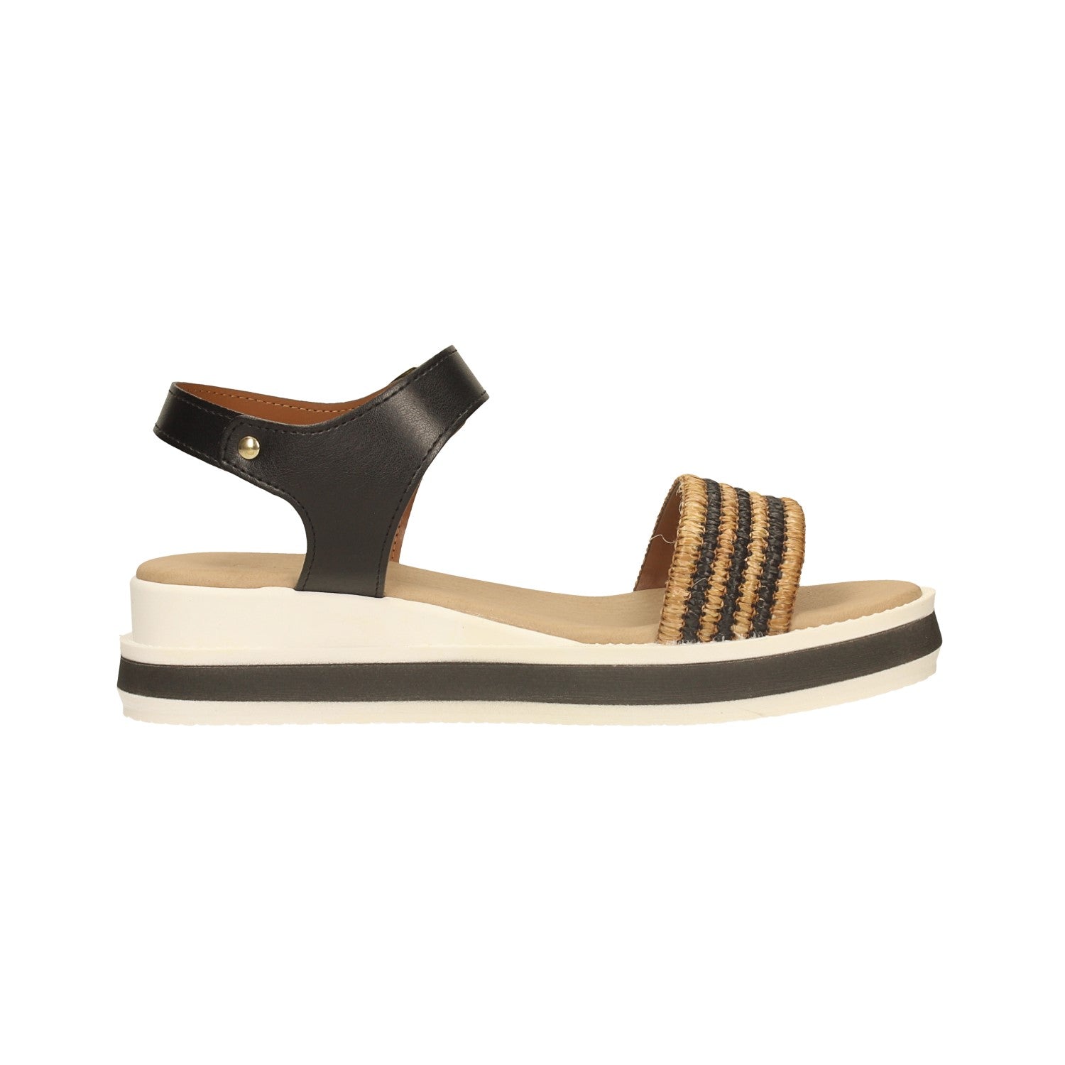 Sandali con mini zeppa. Made in Italy. Tacco alto 4cm