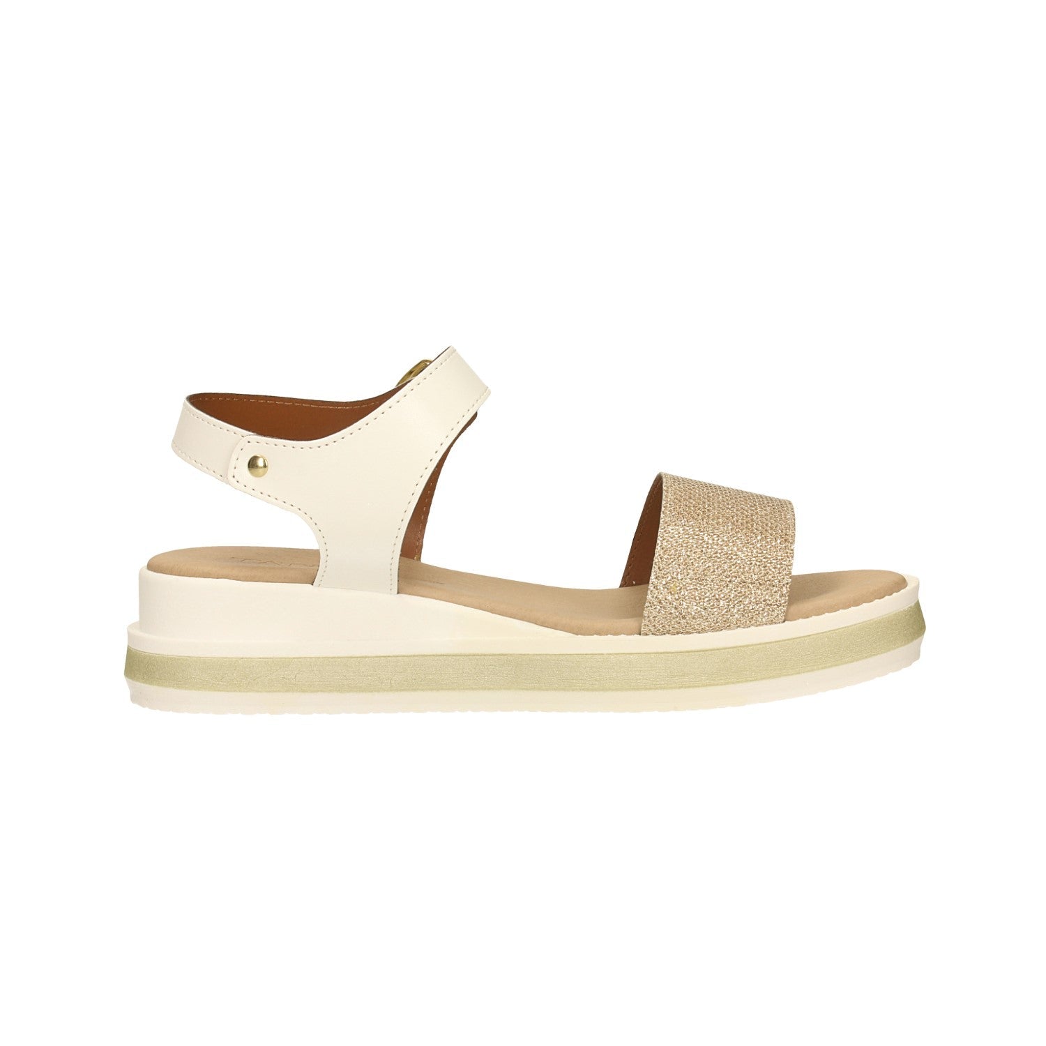 Sandali con mini zeppa. Made in Italy. Tacco alto 4cm