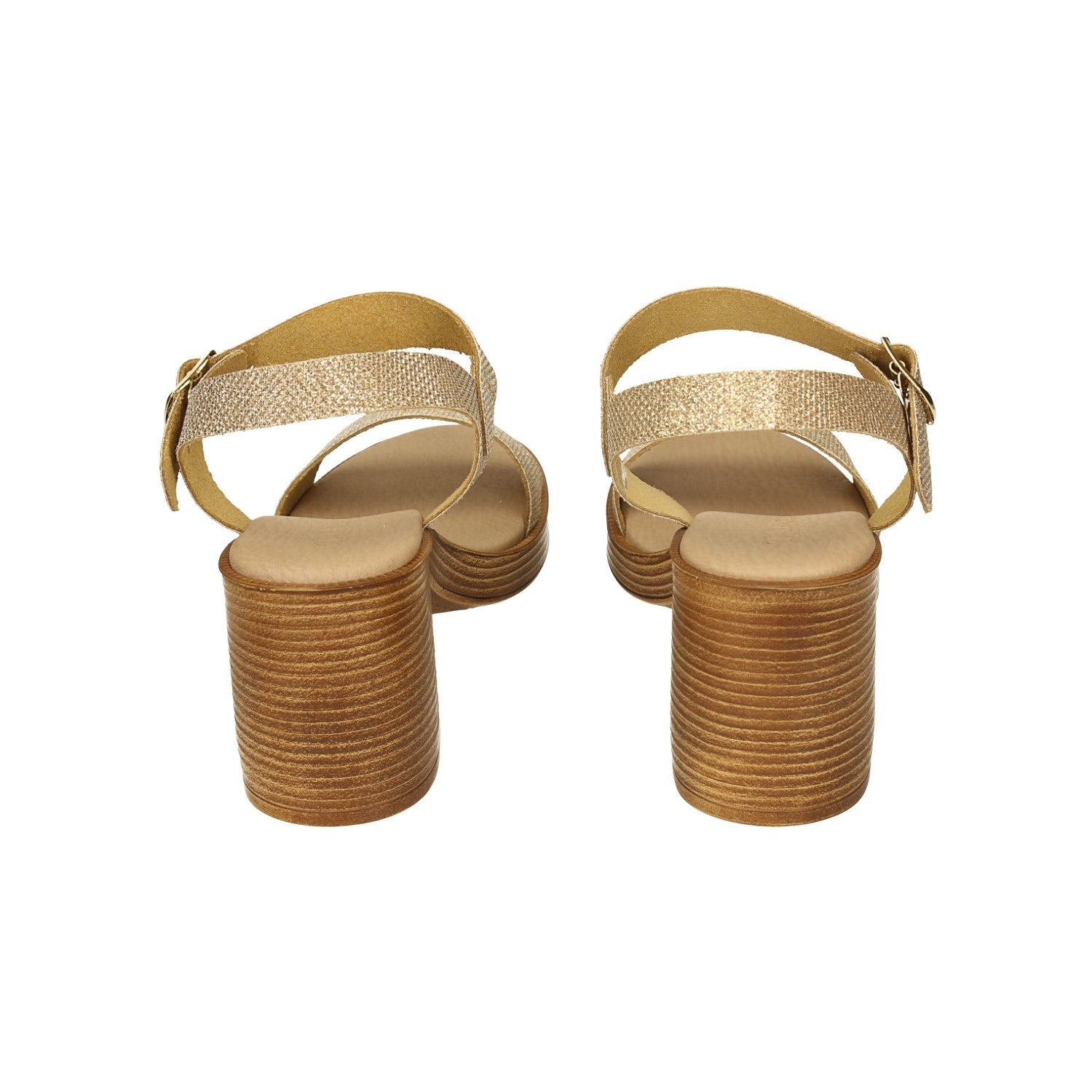 Sandali con zeppa. Made in Italy. Tacco alto 7 cm