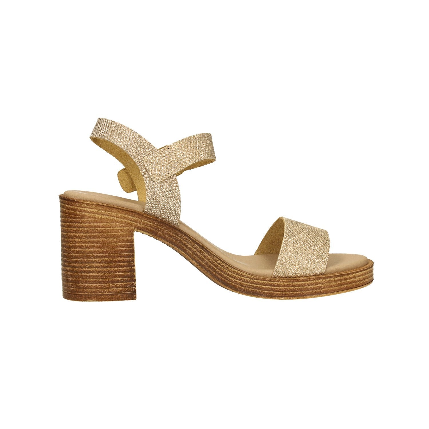 Sandali con zeppa. Made in Italy. Tacco alto 7 cm
