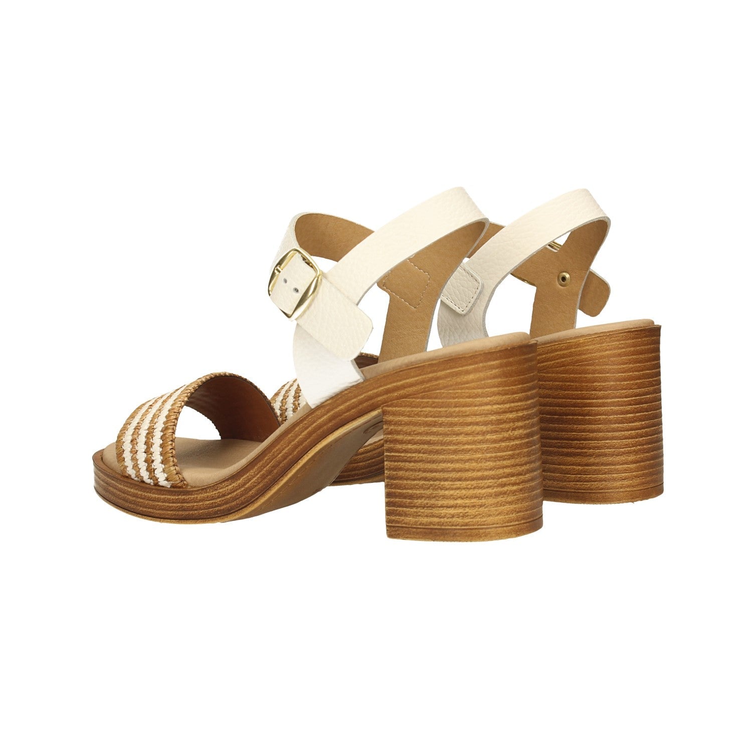 Sandali con zeppa. Made in Italy. Tacco alto 7 cm