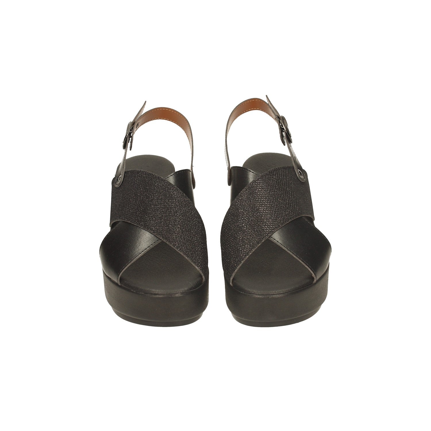 Sandali con zeppa. Made in Italy. Tacco alto 7cm