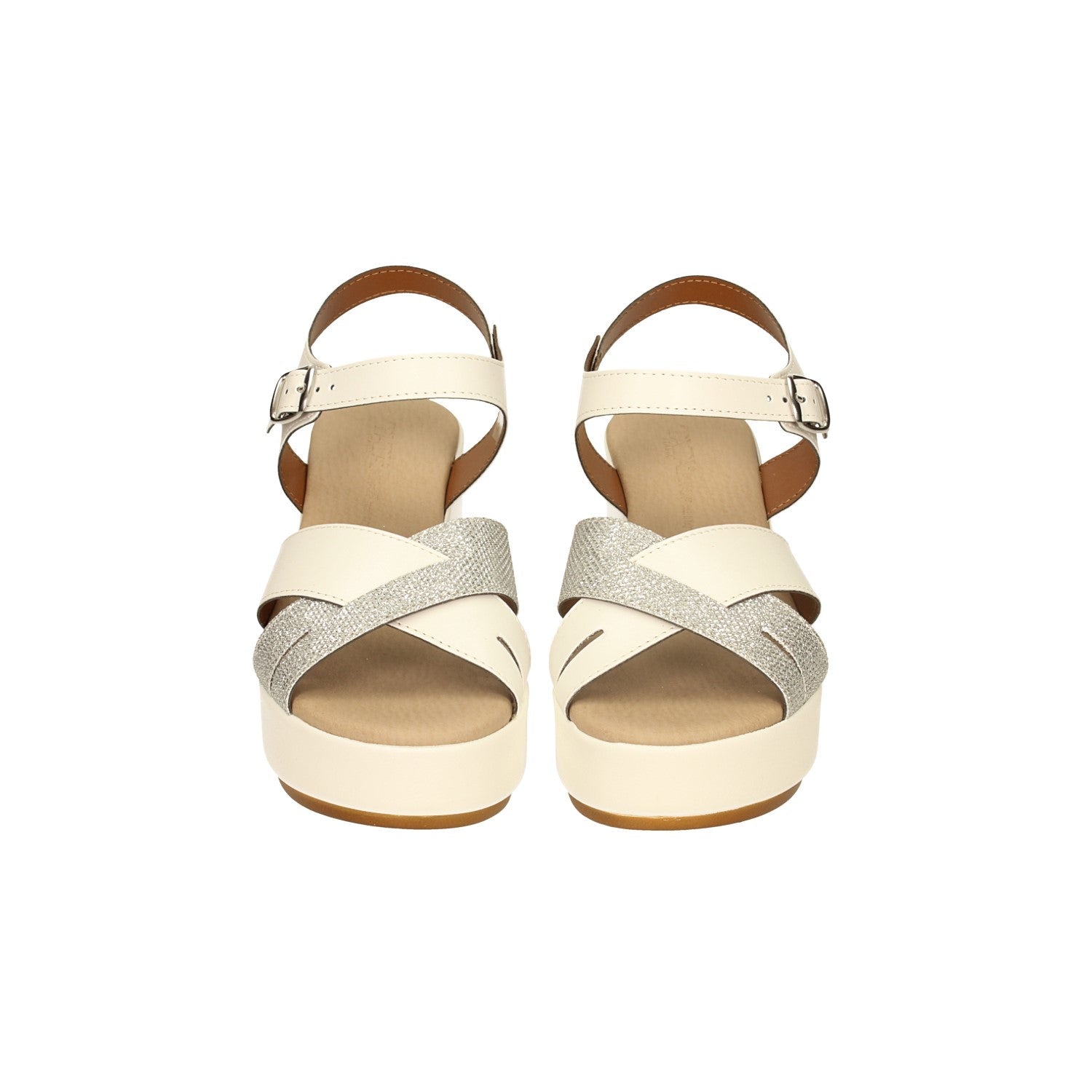 Sandali con zeppa. Made in Italy. Tacco alto 6cm