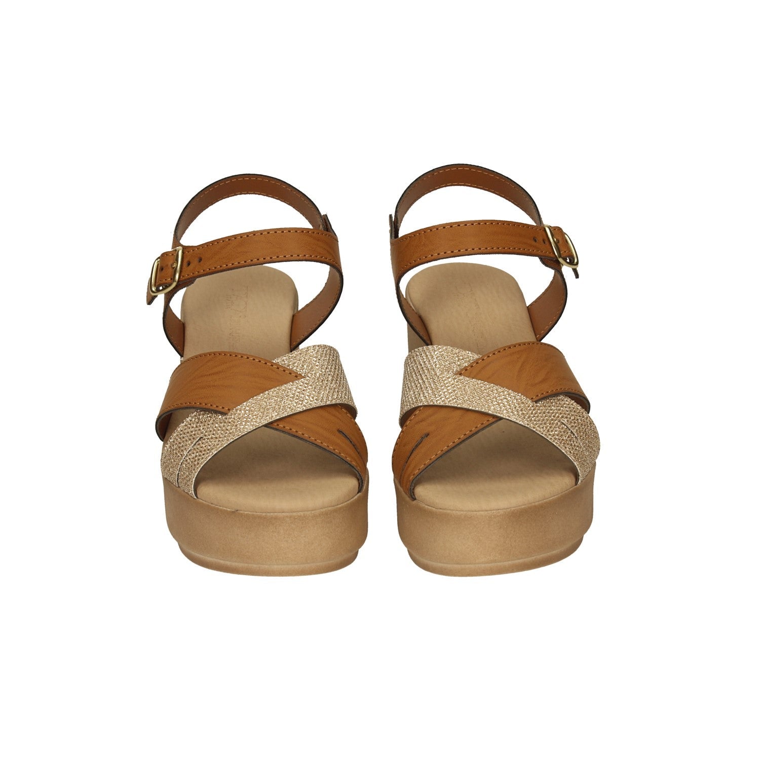 Sandali con zeppa. Made in Italy. Tacco alto 6cm