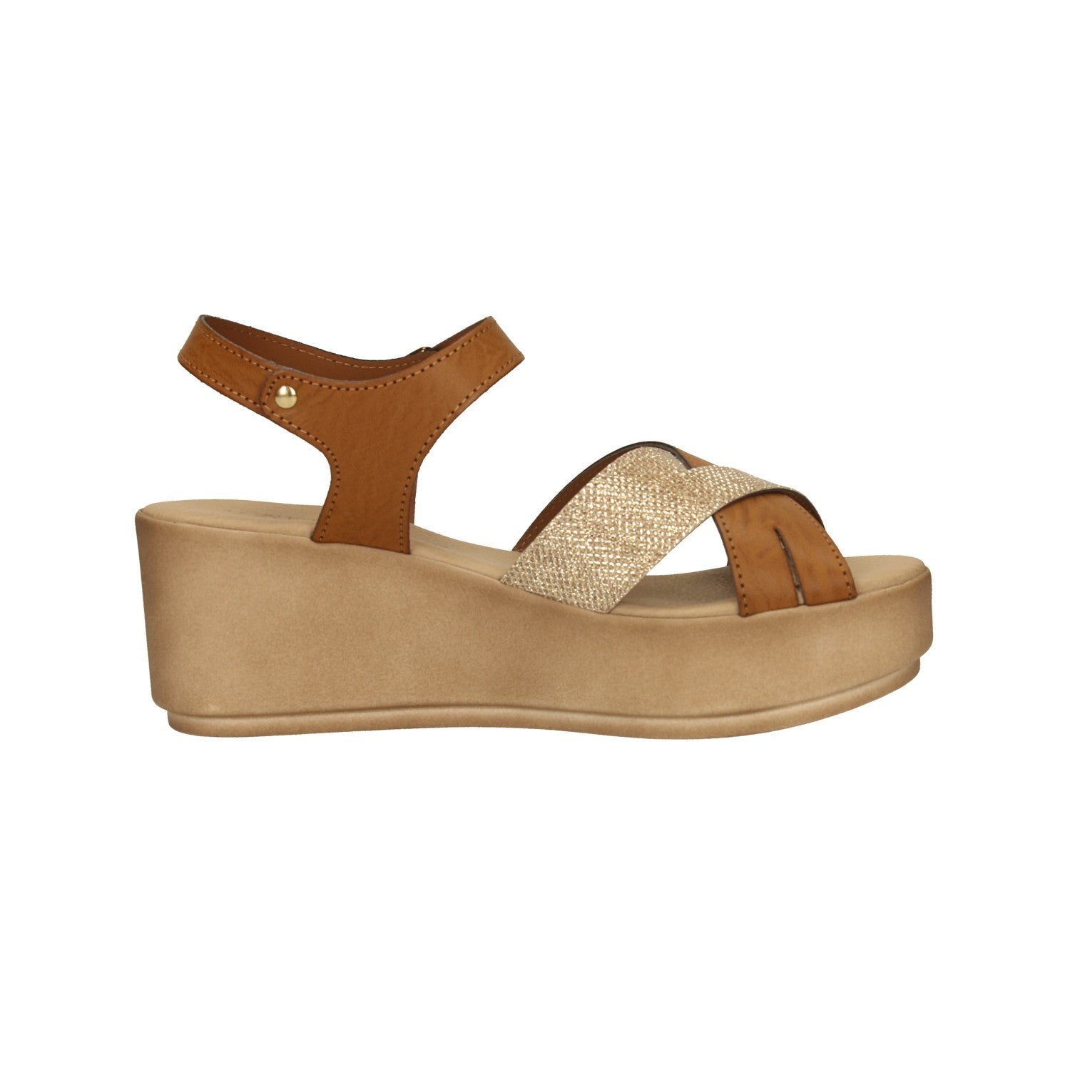 Sandali con zeppa. Made in Italy. Tacco alto 6cm