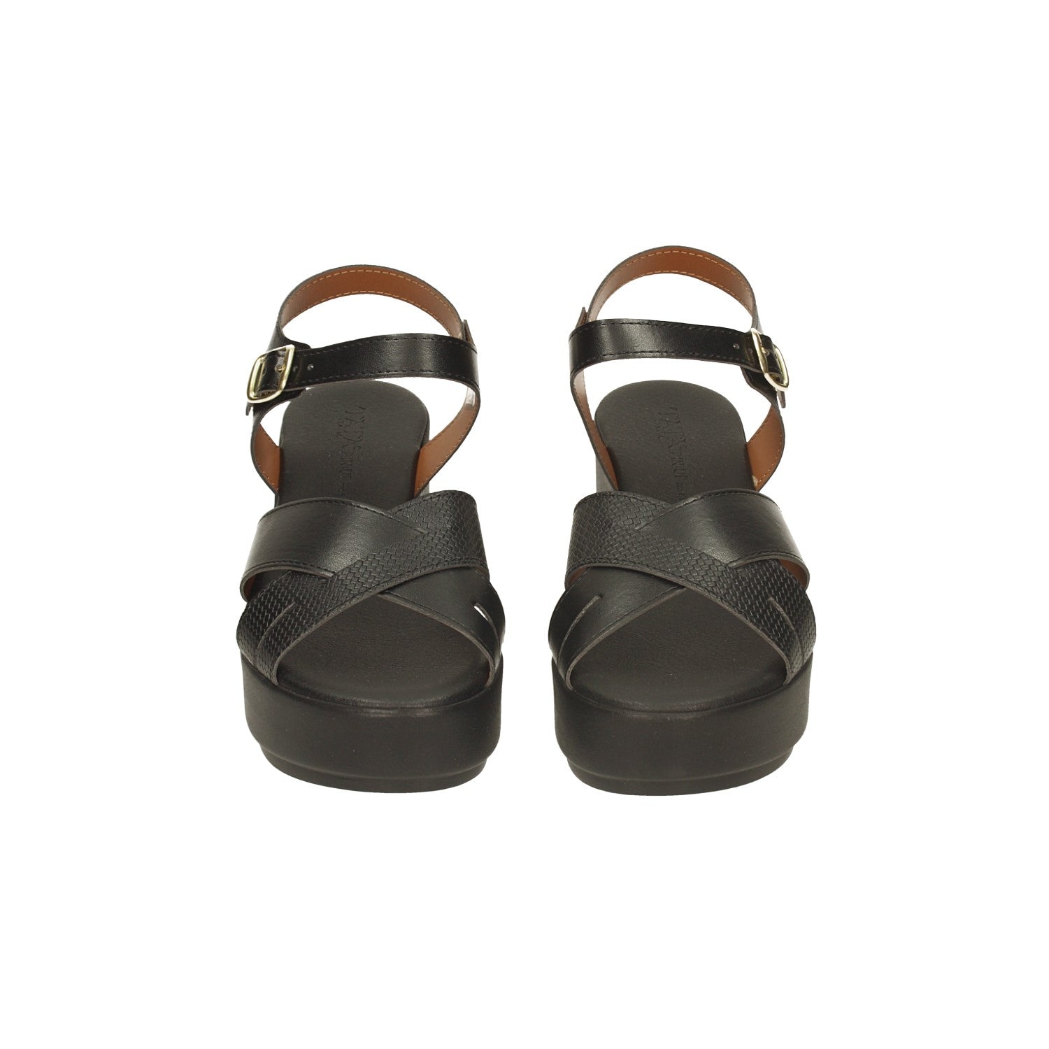 Sandali con zeppa. Made in Italy. Tacco alto 6cm