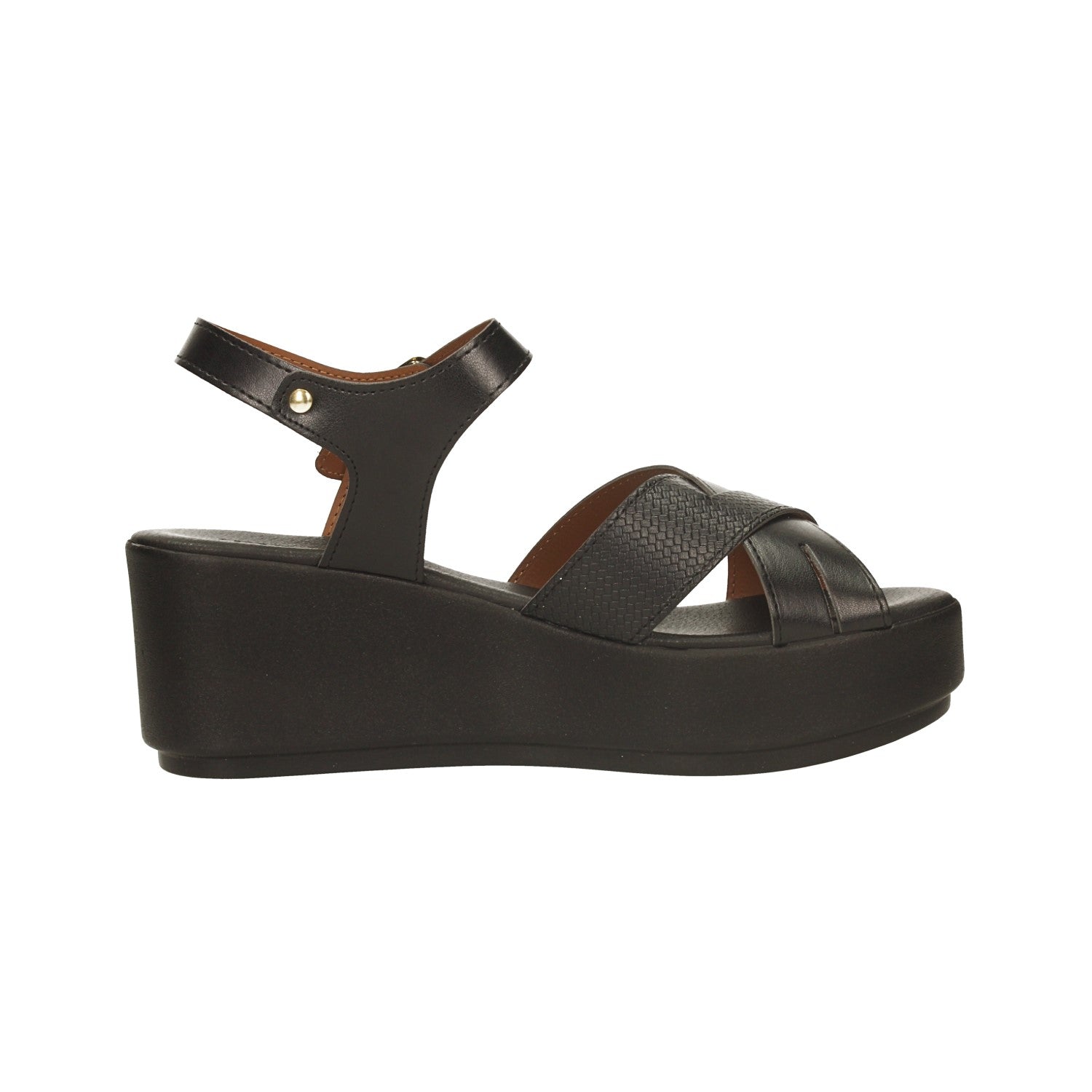 Sandali con zeppa. Made in Italy. Tacco alto 6cm
