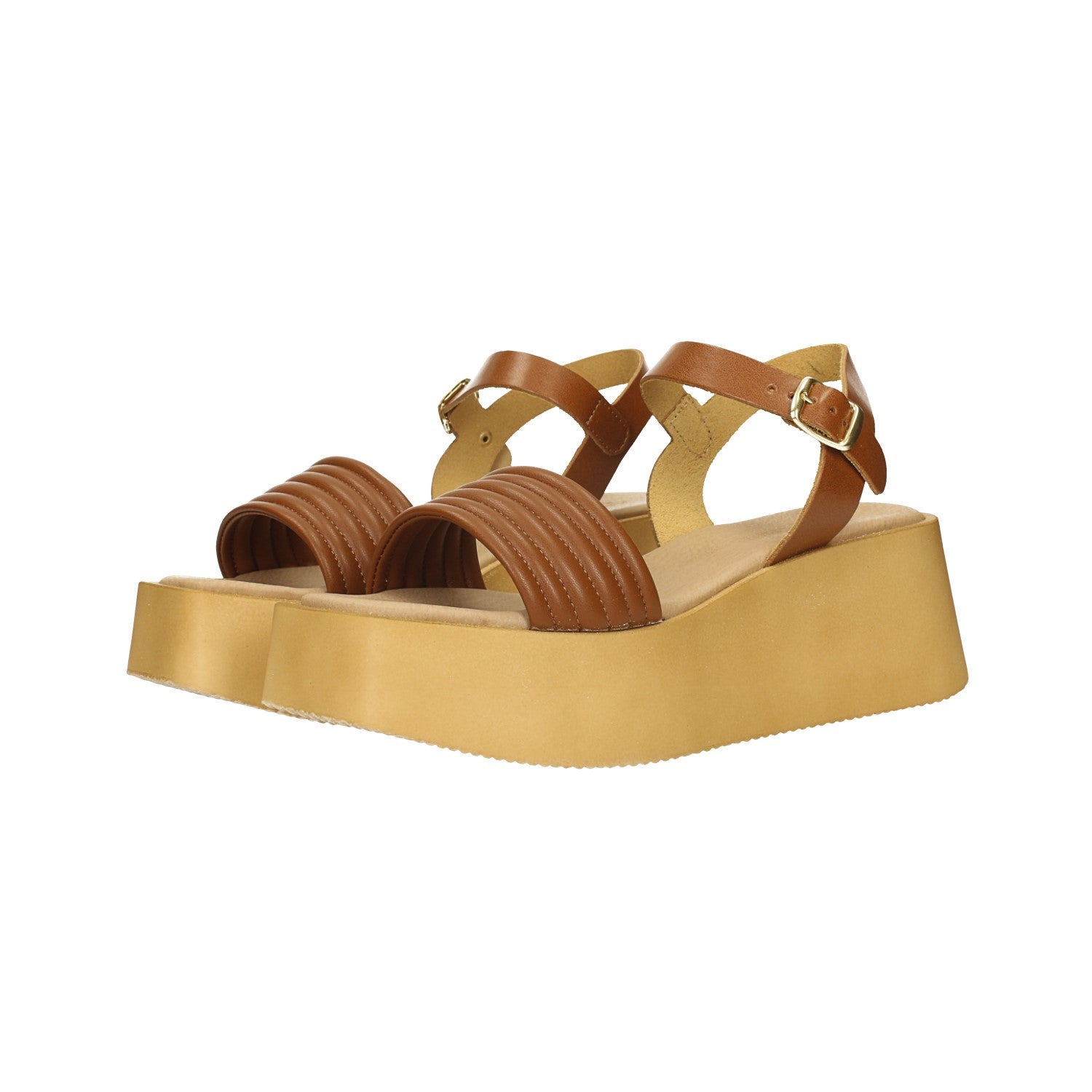 Sandali flatform incrociati. Tacco alto 6cm